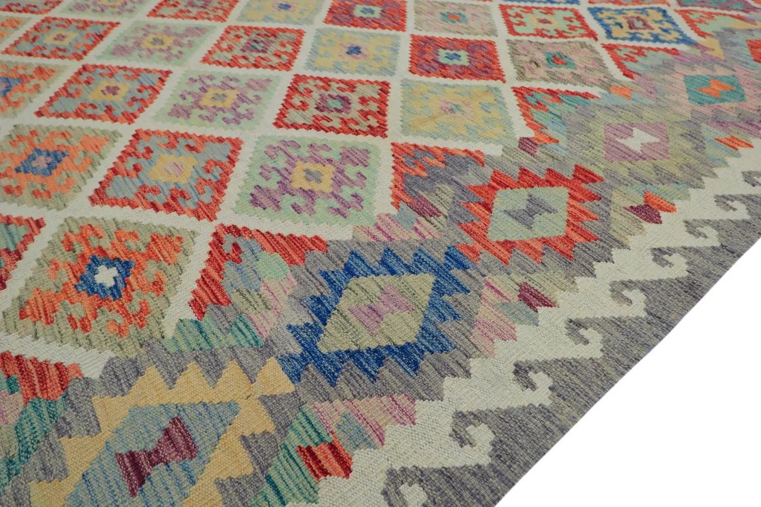 Orientalsk Tæppe - Vegi Kelim Hand Woven - 207 x 291 cm