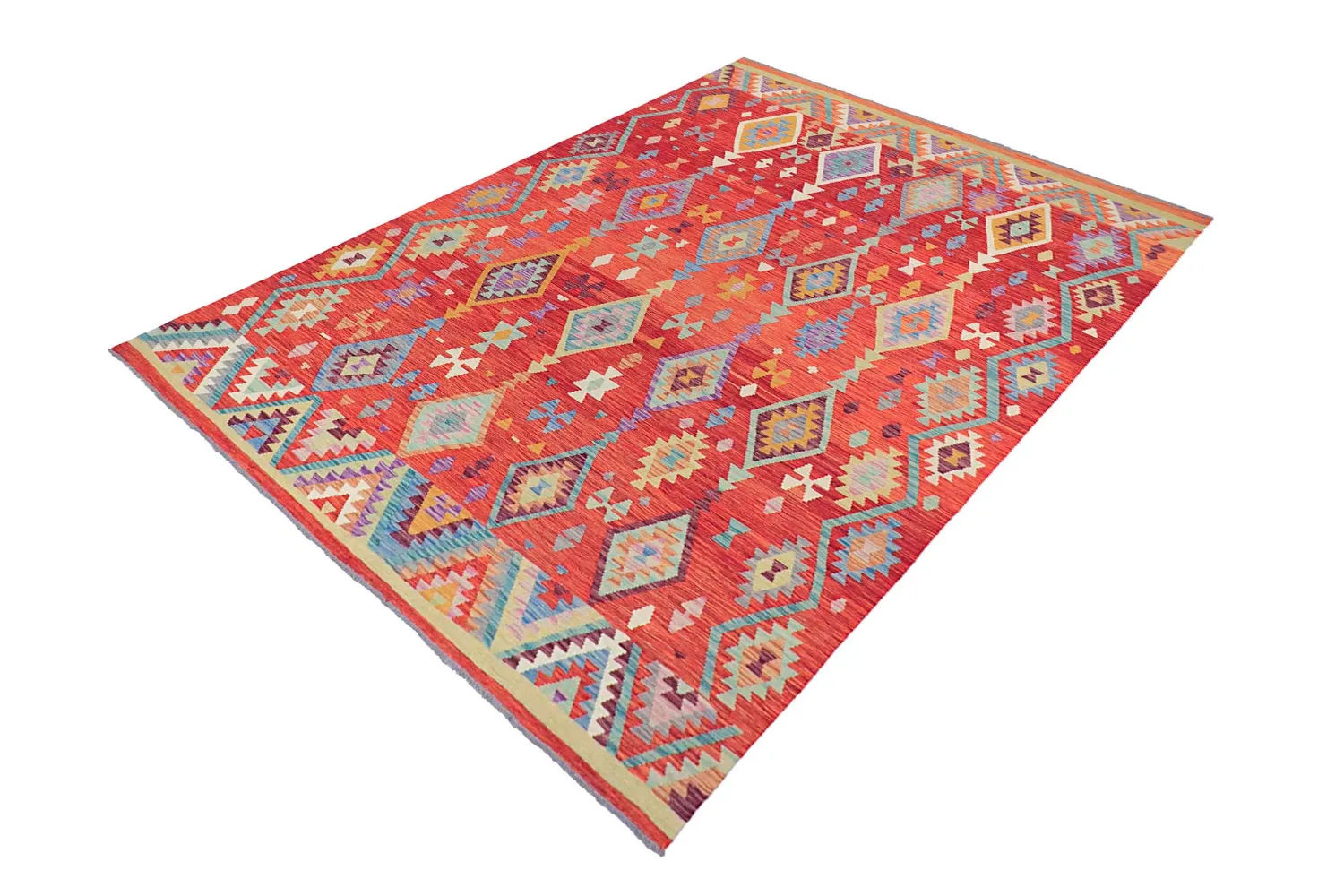 Orientalsk Tæppe - Vegi Kelim Hand Woven - 203 x 299 cm
