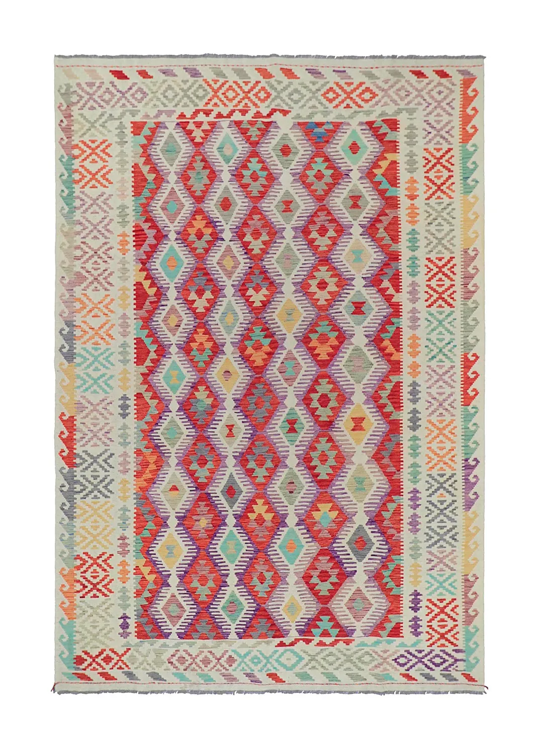 Orientalsk Tæppe - Vegi Kelim Hand Woven - 200 x 295 cm