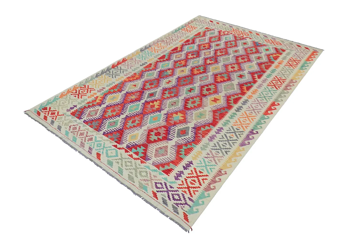 Orientalsk Tæppe - Vegi Kelim Hand Woven - 200 x 295 cm
