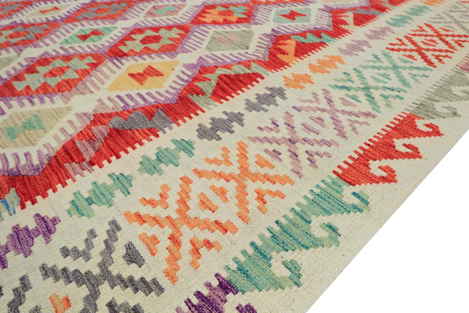 Orientalsk Tæppe - Vegi Kelim Hand Woven - 200 x 295 cm