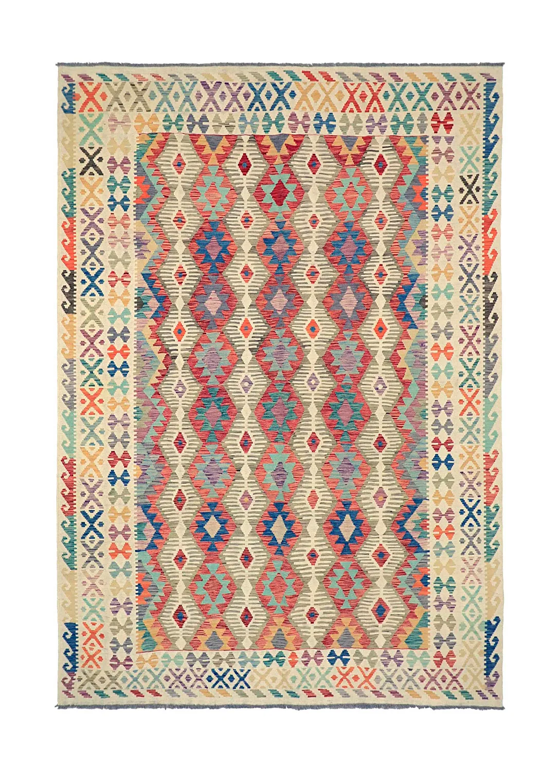 Orientalsk Tæppe - Vegi Kelim Hand Woven - 202 x 293 cm