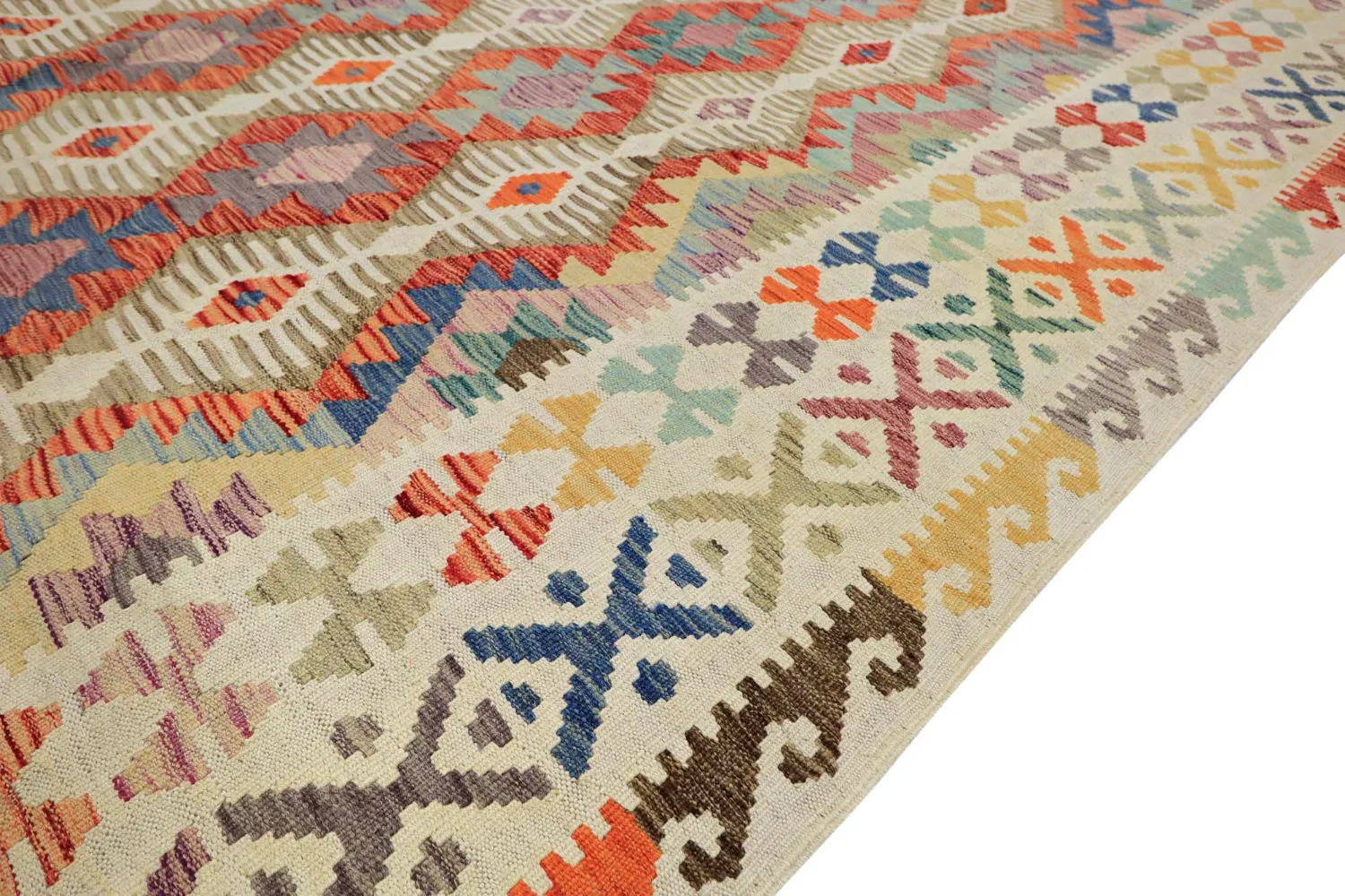 Orientalsk Tæppe - Vegi Kelim Hand Woven - 202 x 293 cm