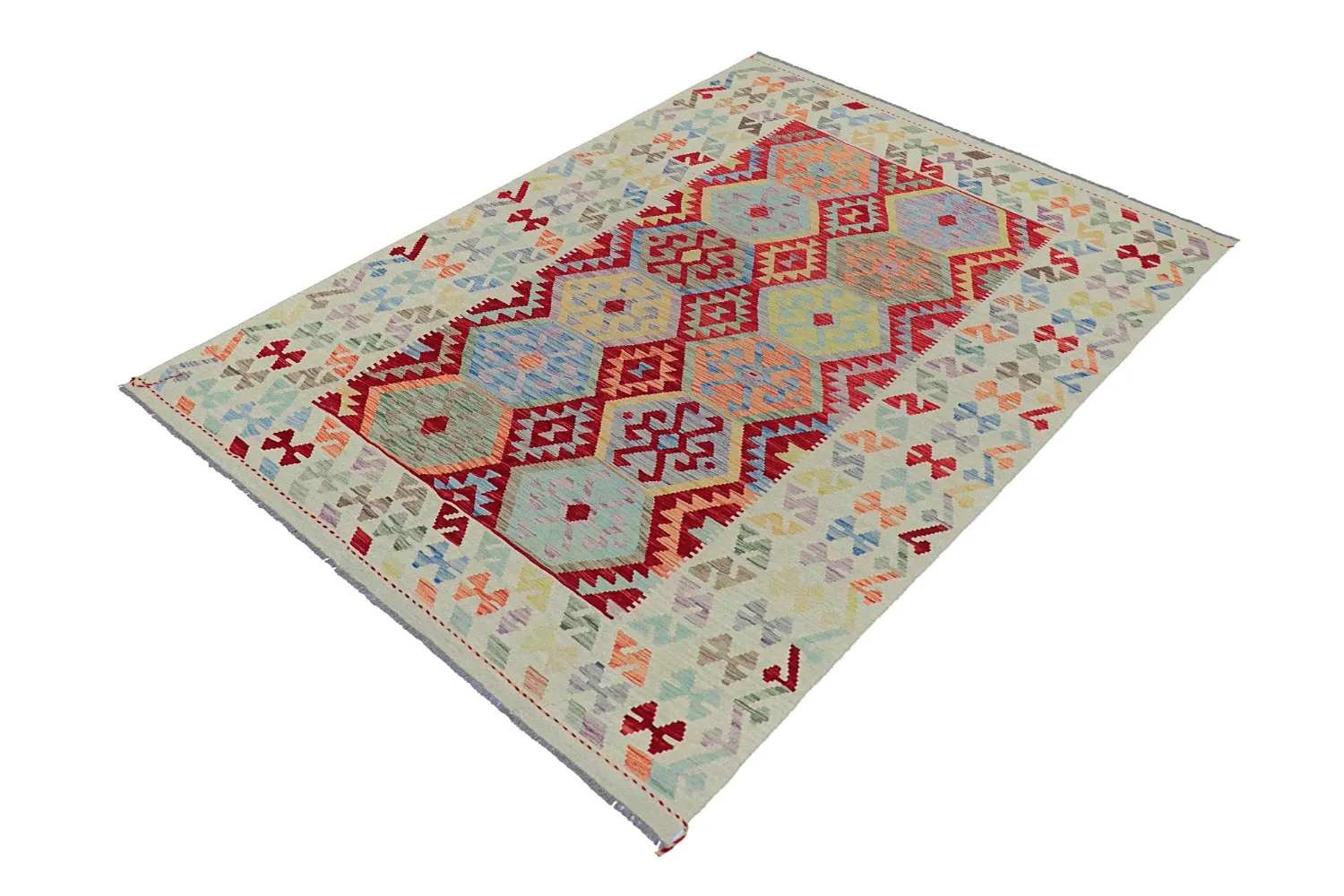 Orientalsk Tæppe - Vegi Kelim Hand Woven - 176 x 247 cm