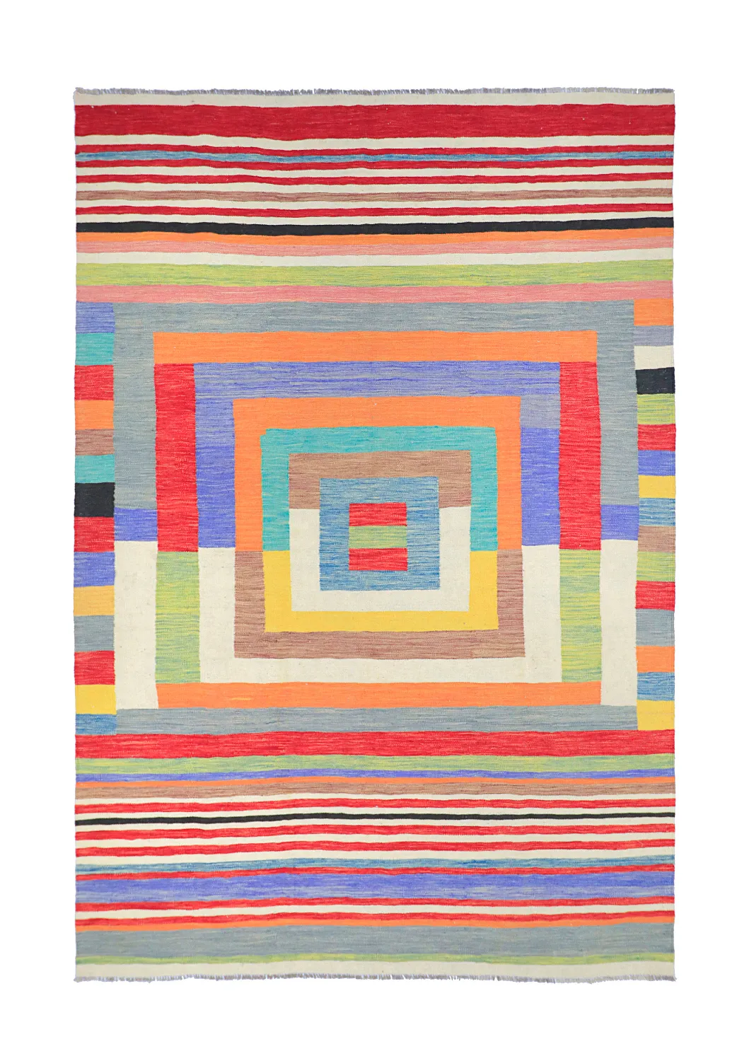 Orientalsk Tæppe - Kelim Hand Woven - 205 x 299 cm