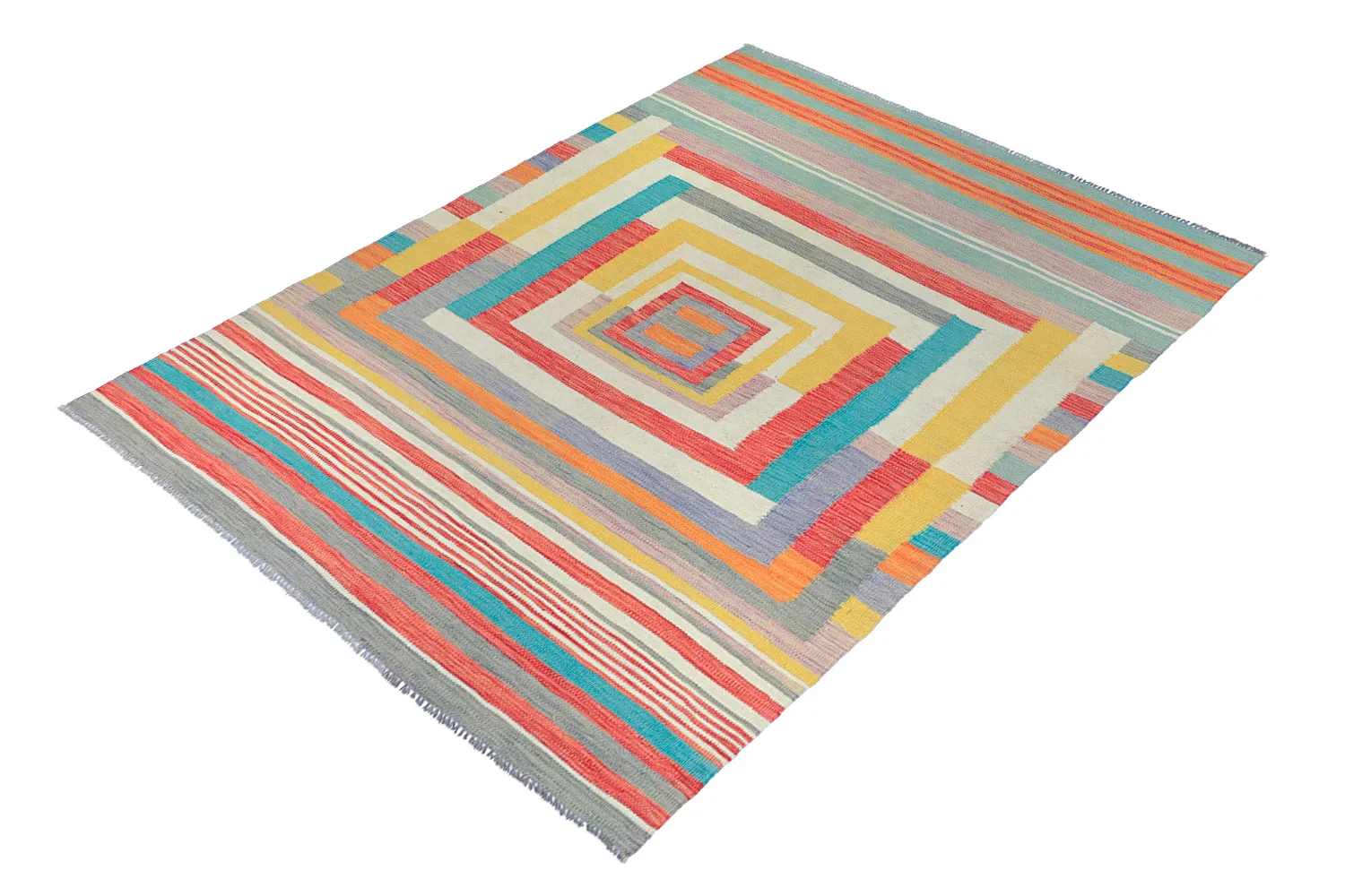 Orientalsk Tæppe - Kelim Hand Woven - 151 x 202 cm