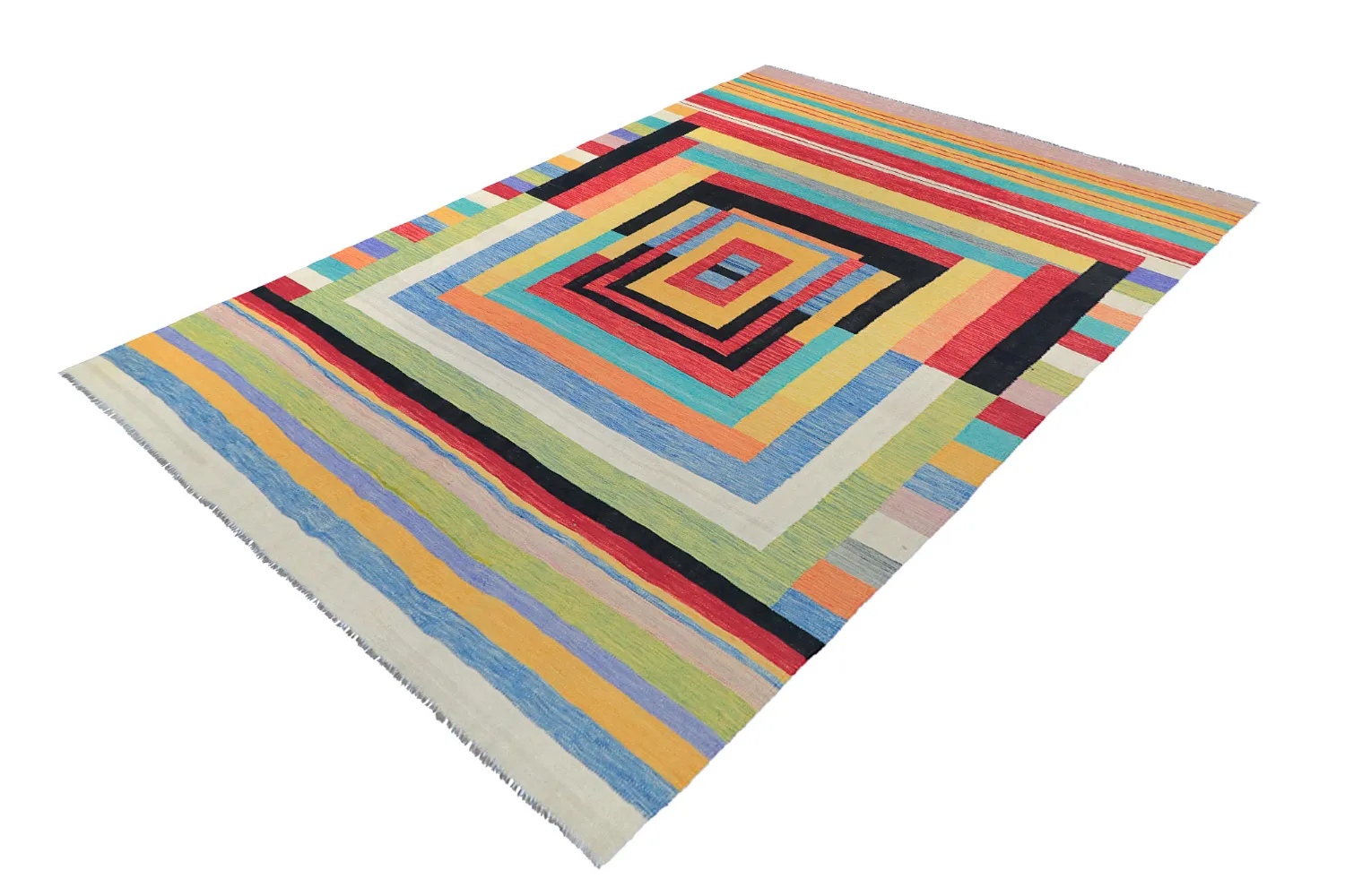 Orientalsk Tæppe - Kelim Hand Woven - 201 x 299 cm