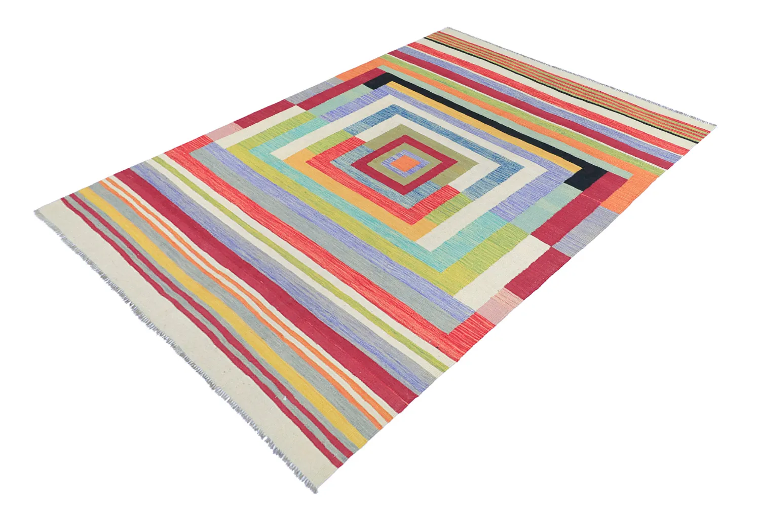 Orientalsk Tæppe - Kelim Hand Woven - 172 x 244 cm