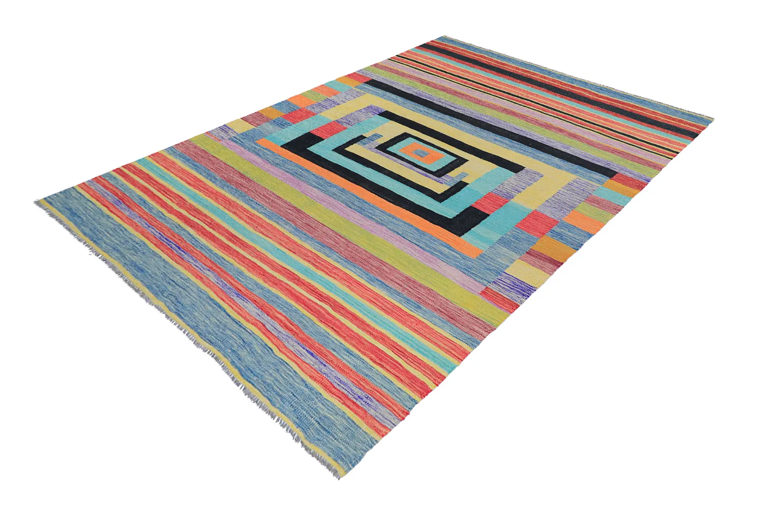 Orientalsk Tæppe - Kelim Hand Woven - 203 x 299 cm