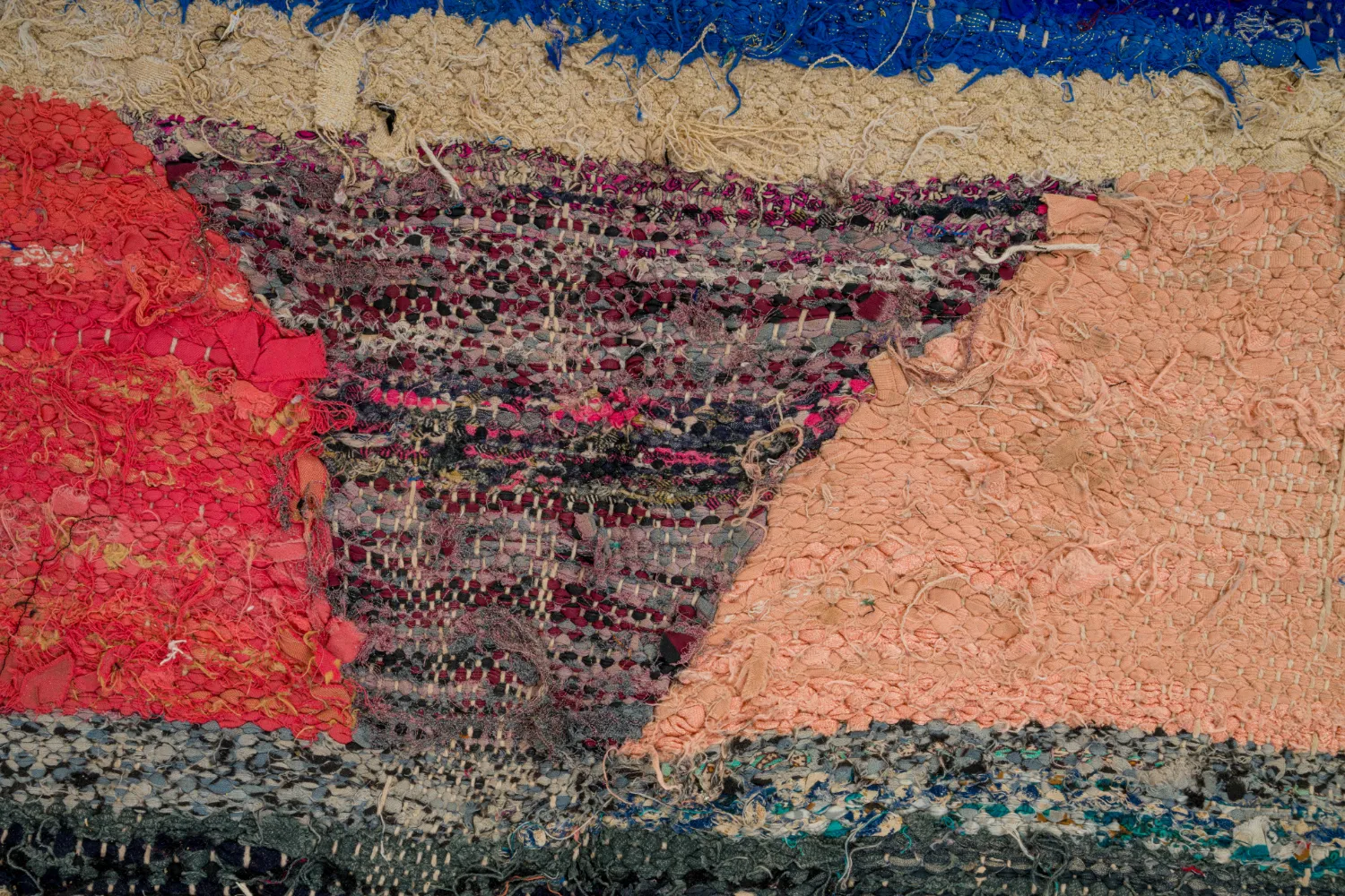 Marokkansk berber tæppe Boucherouite 135 x 270 cm