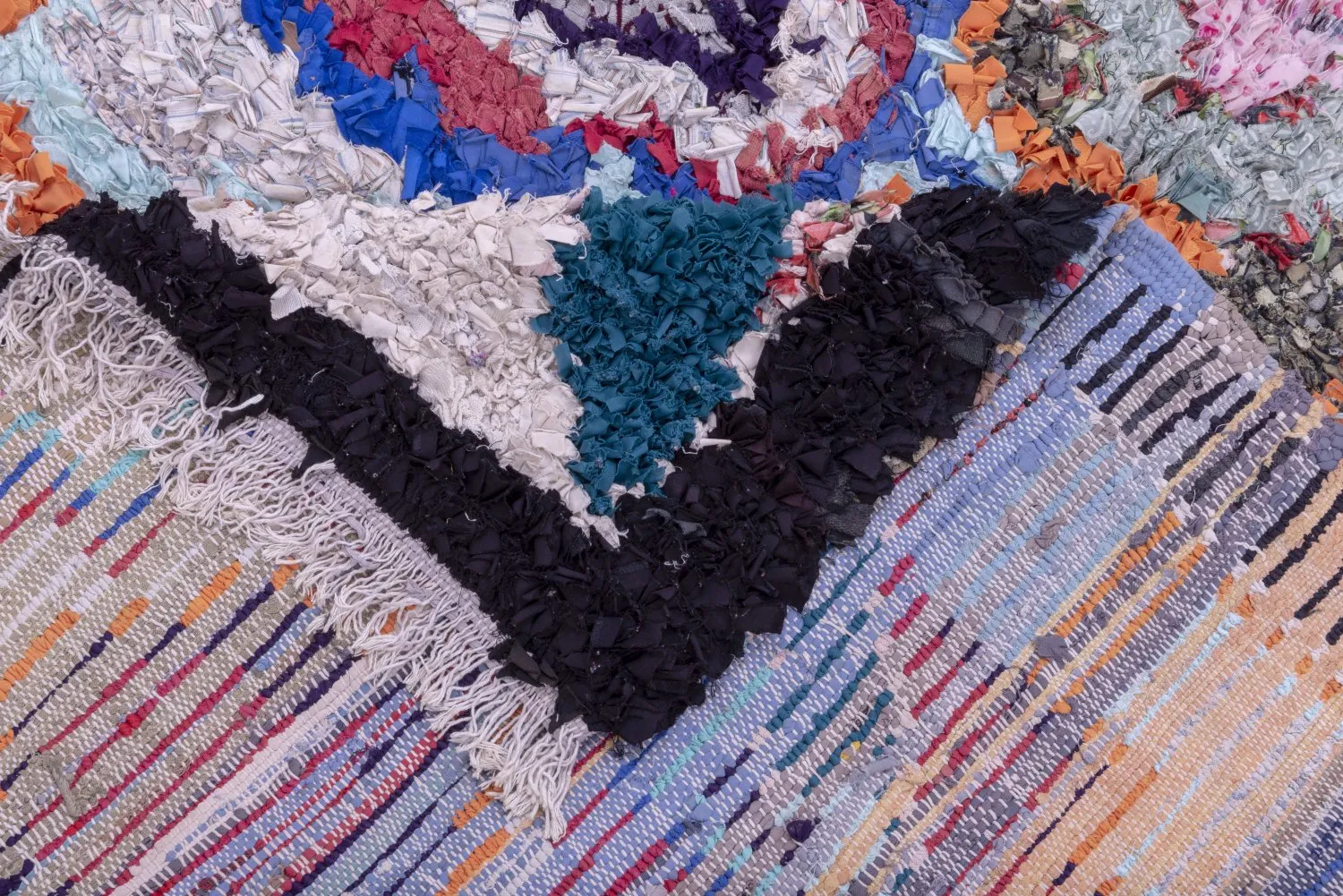 Marokkansk berber tæppe Boucherouite 200 x 125 cm