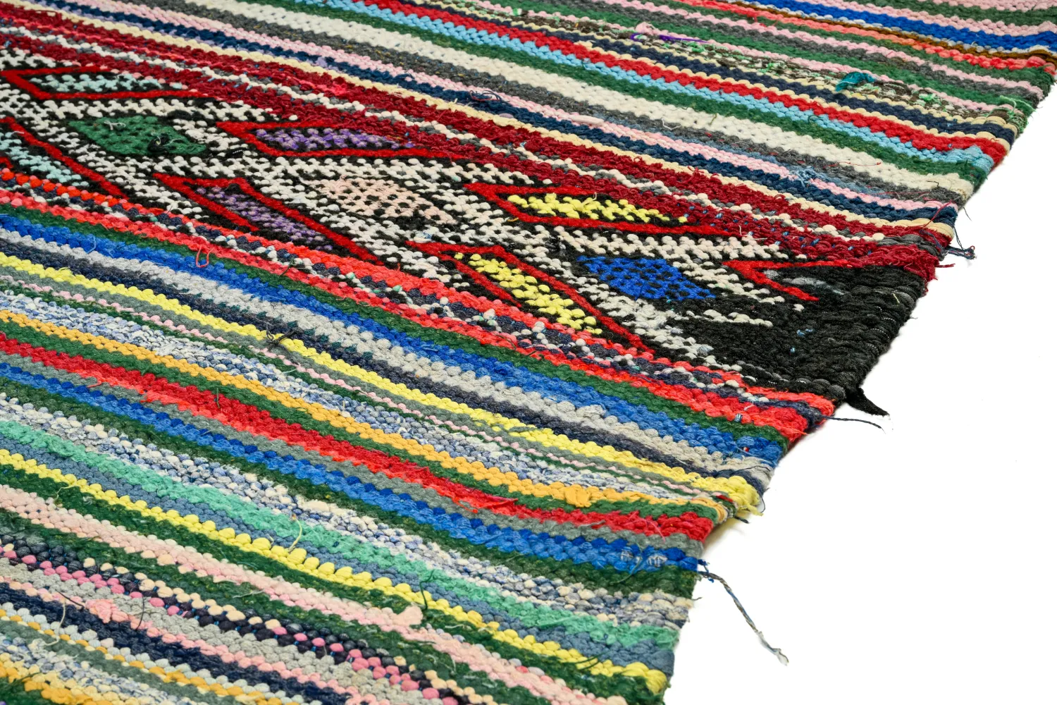 Marokkansk berber tæppe Boucherouite 150 x 340 cm