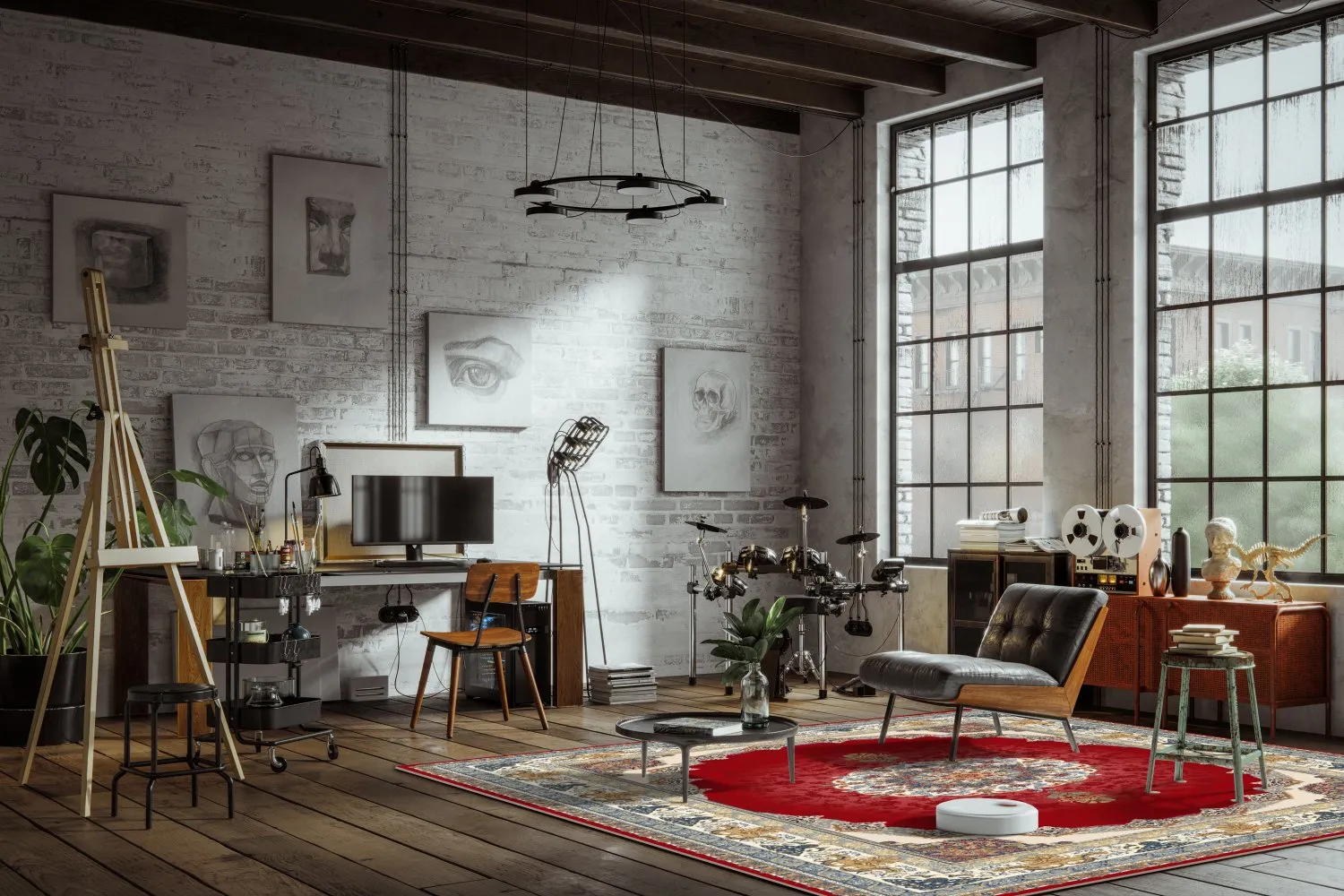 Wilton-tæppe - Lukla (rød)