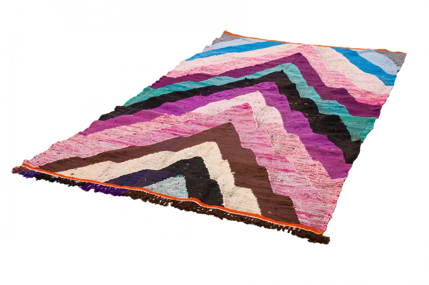 Marokkansk berber tæppe Boucherouite 140 x 250 cm