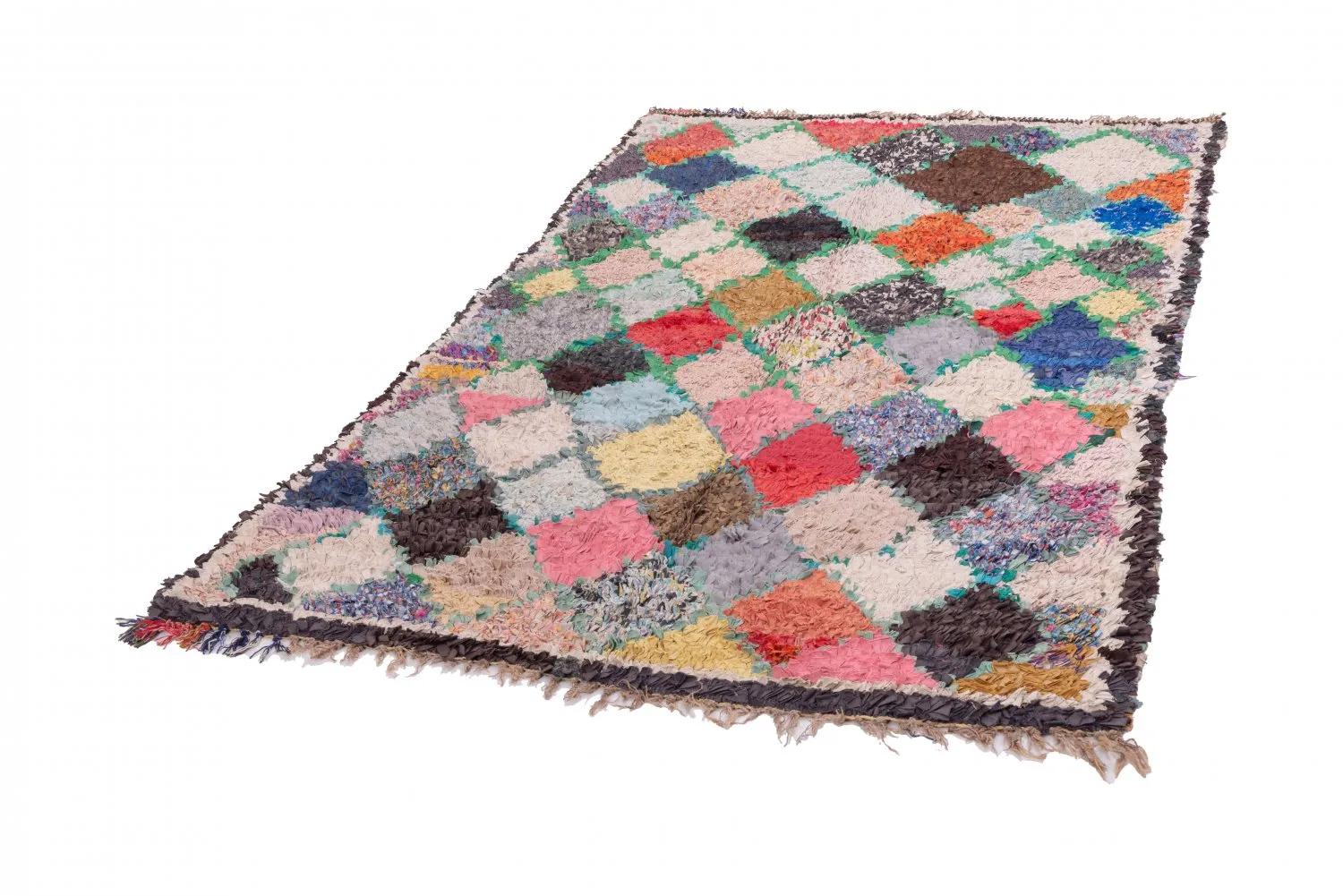 Marokkansk berber tæppe Boucherouite 230 x 145 cm