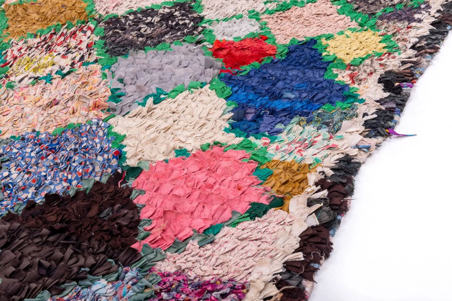 Marokkansk berber tæppe Boucherouite 230 x 145 cm