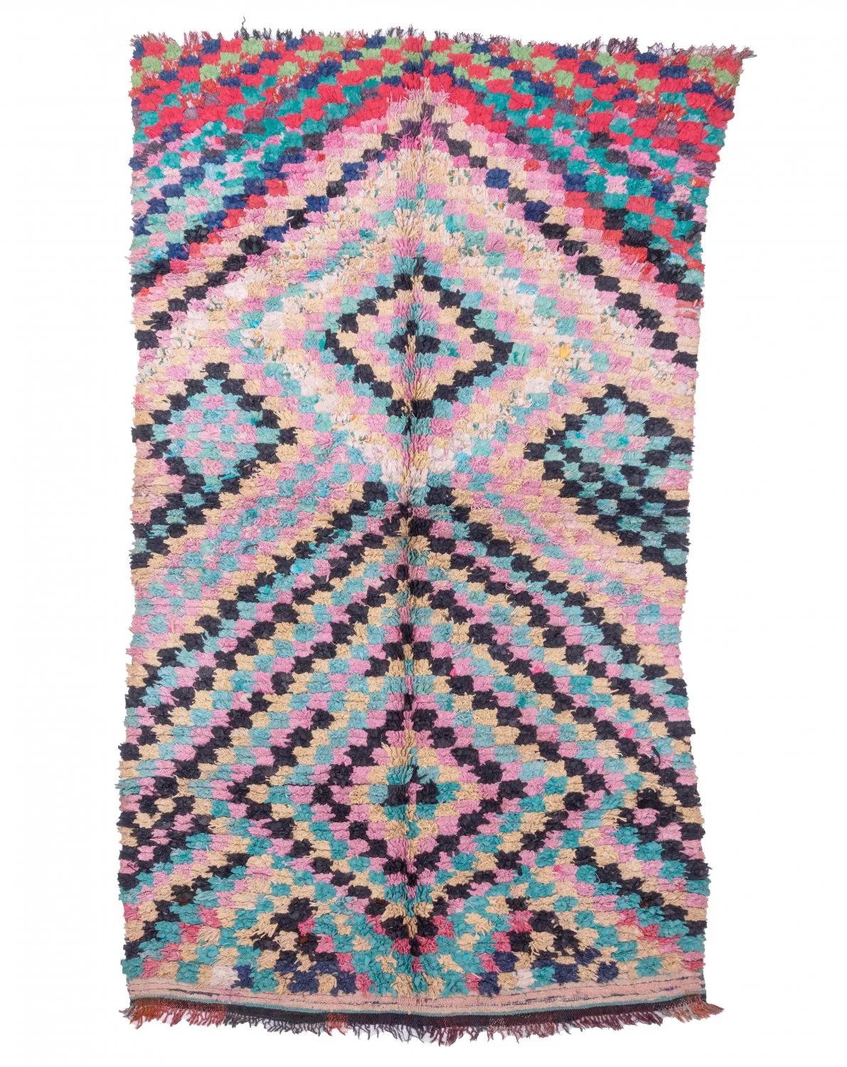 Marokkansk berber tæppe Boucherouite 240 x 140 cm