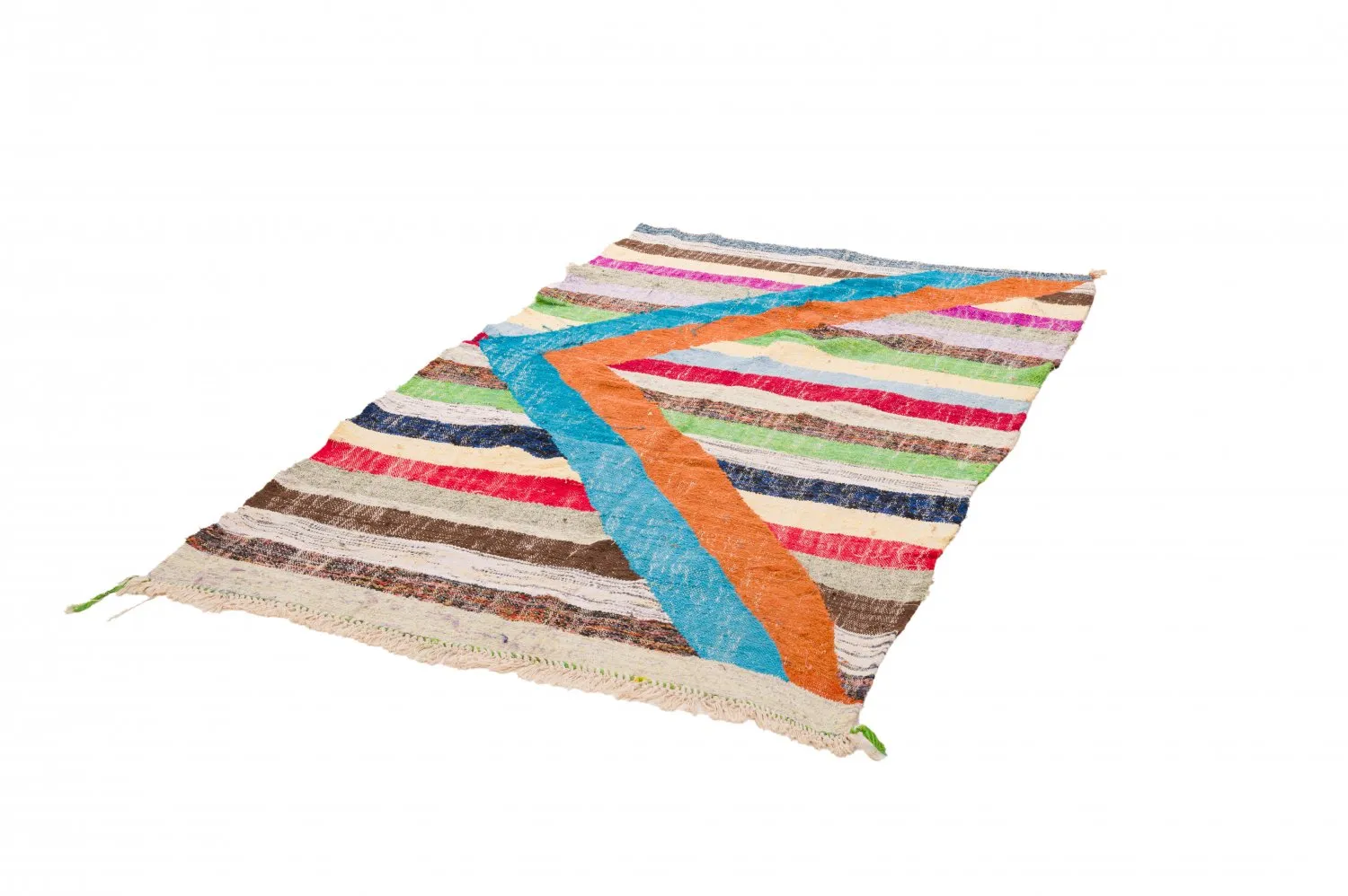 Marokkansk berber tæppe Boucherouite 125 x 215 cm