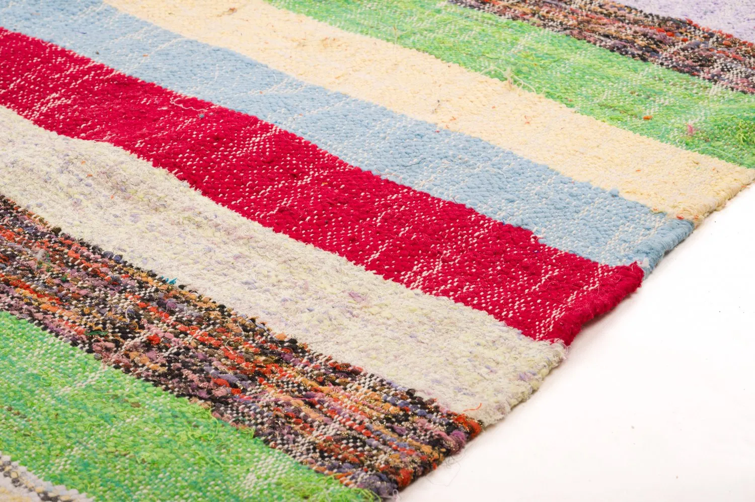 Marokkansk berber tæppe Boucherouite 125 x 215 cm