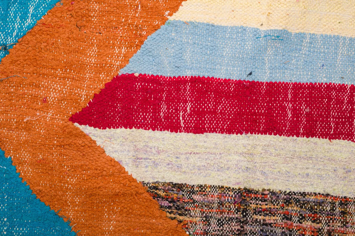 Marokkansk berber tæppe Boucherouite 125 x 215 cm