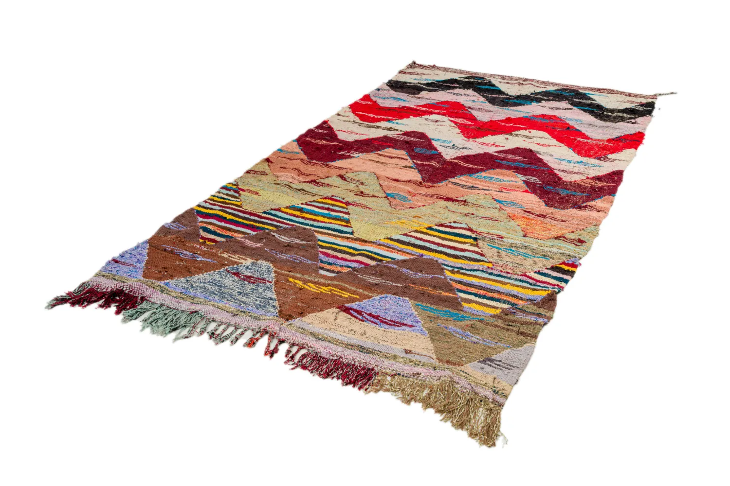 Marokkansk berber tæppe Boucherouite 160 x 295 cm