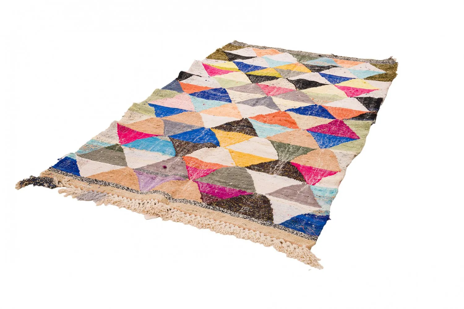 Marokkansk berber tæppe Boucherouite 135 x 230 cm