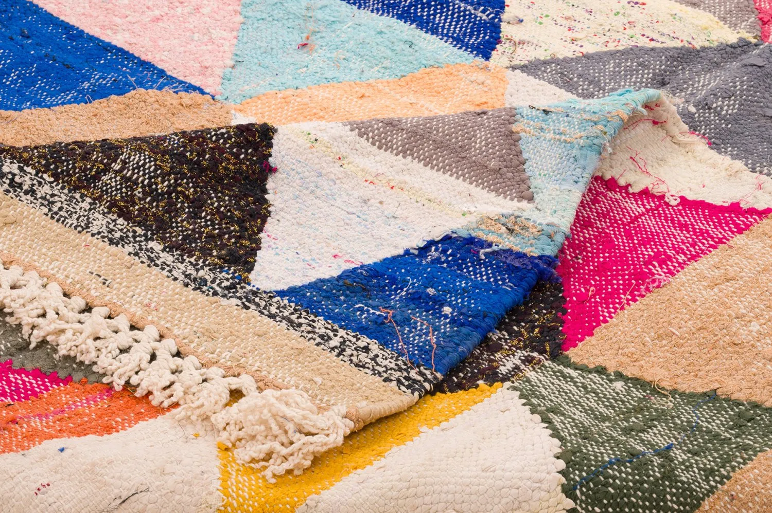 Marokkansk berber tæppe Boucherouite 135 x 230 cm