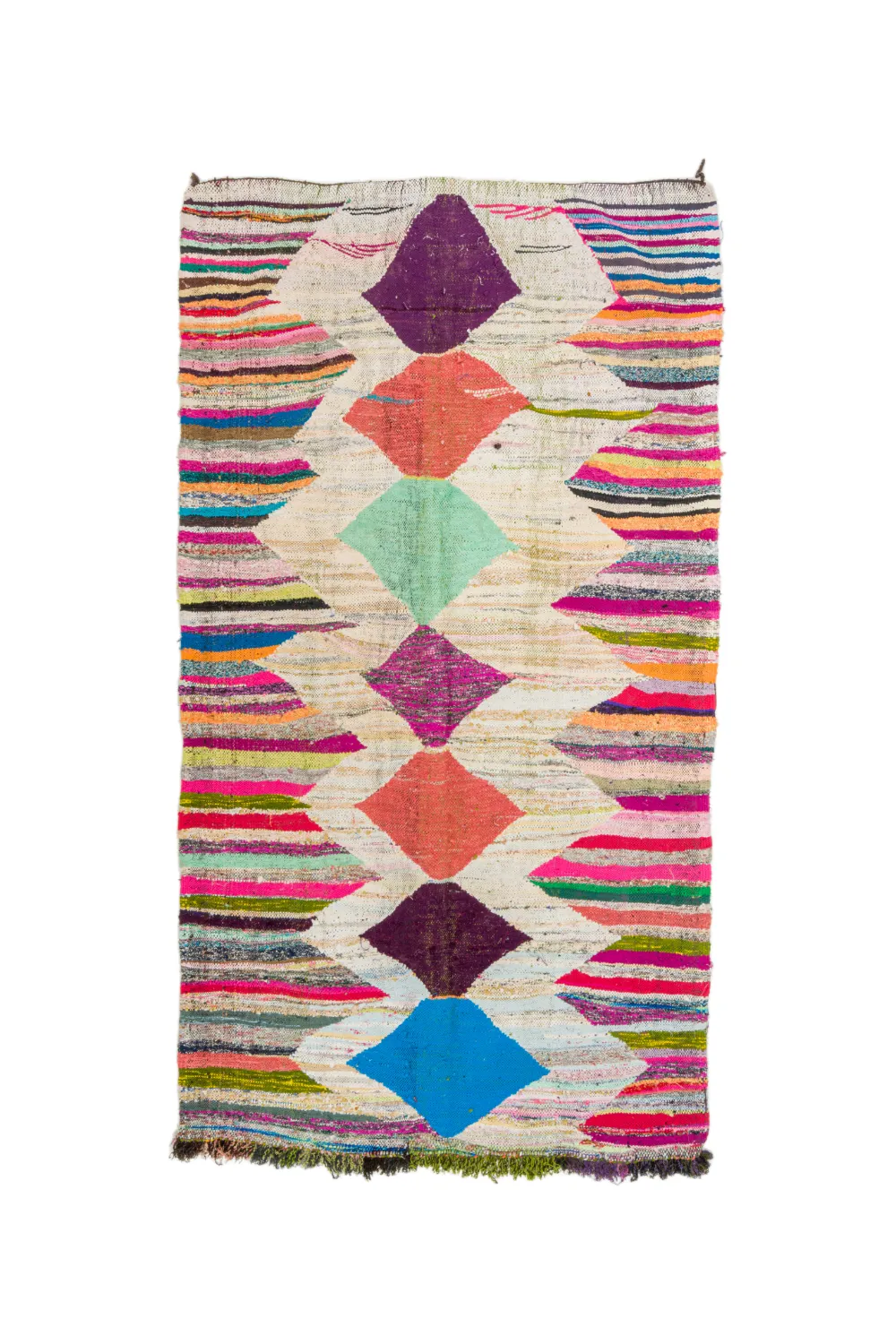 Marokkansk berber tæppe Boucherouite 140 x 255 cm