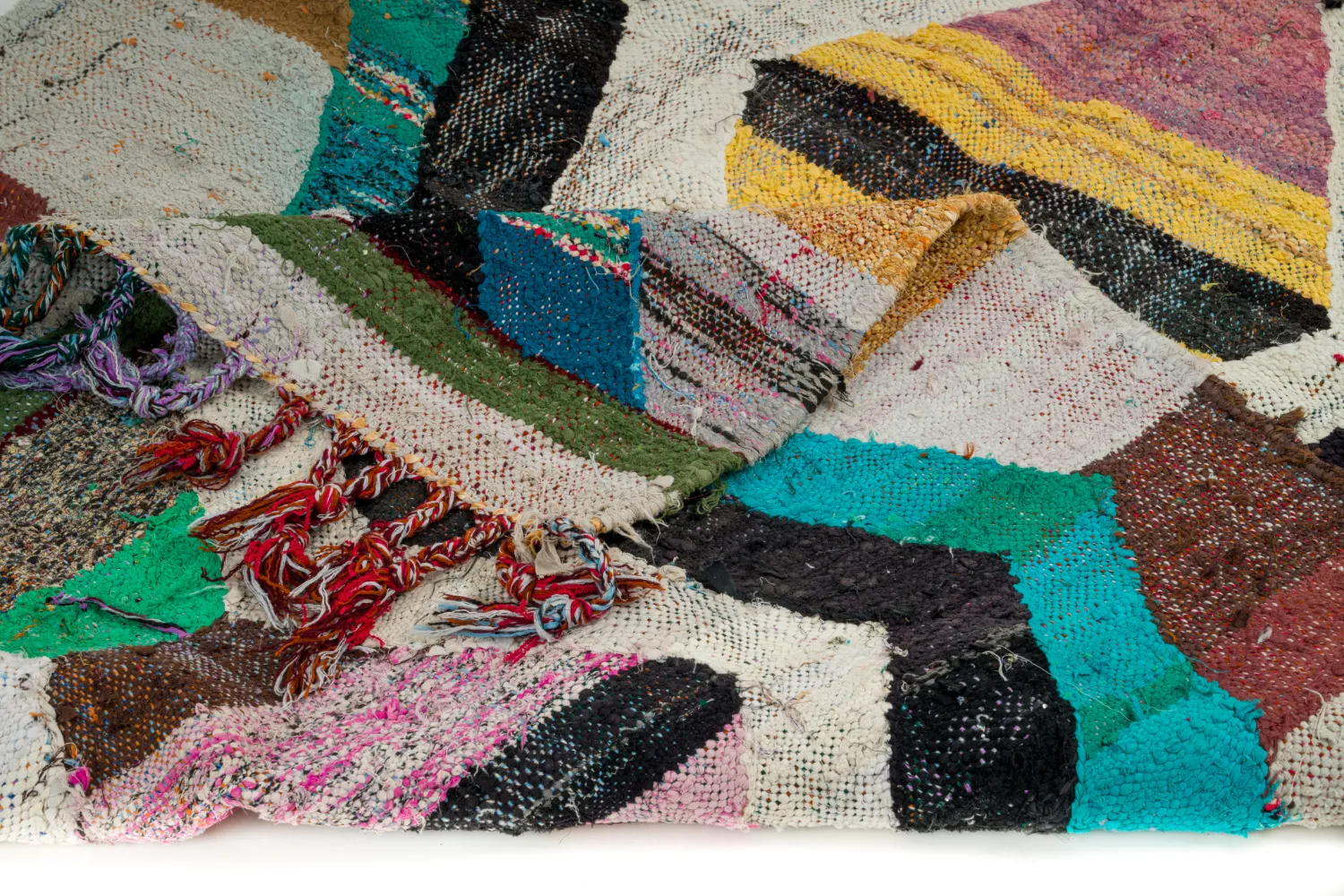 Marokkansk berber tæppe Boucherouite 135 x 245 cm