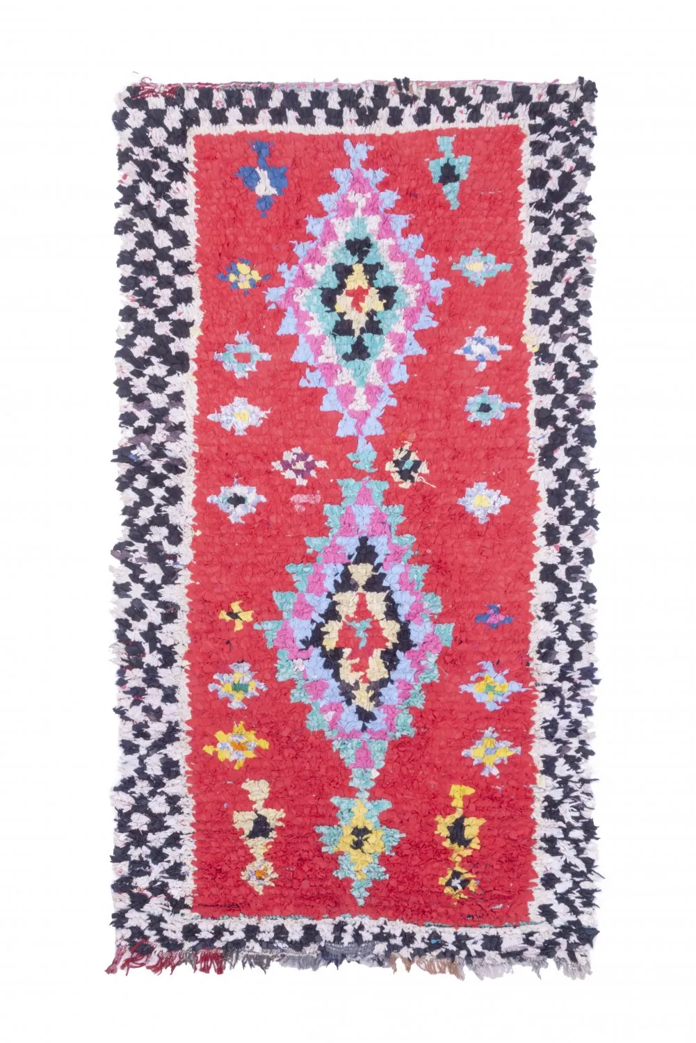Marokkansk berber tæppe Boucherouite 245 x 135 cm