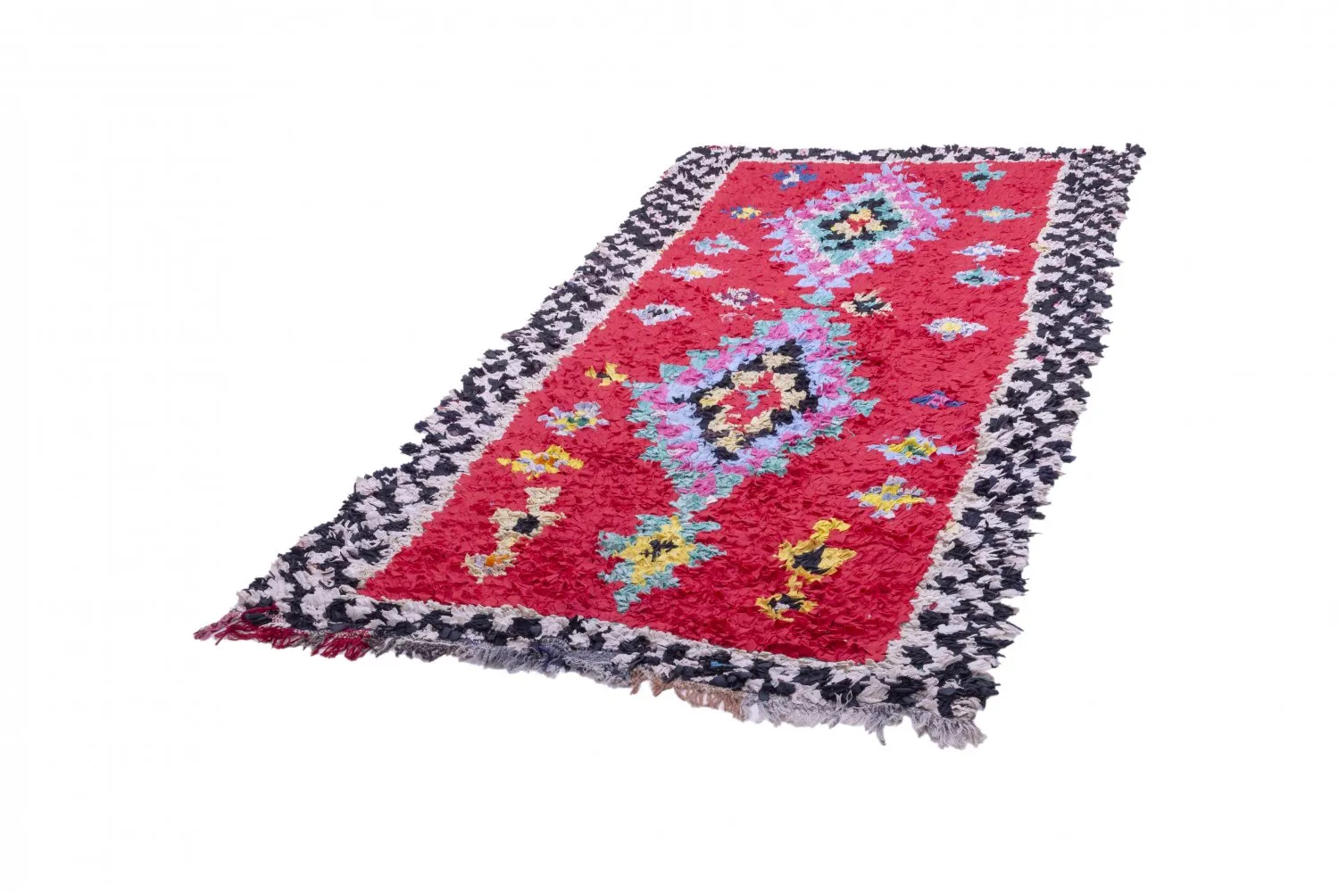 Marokkansk berber tæppe Boucherouite 245 x 135 cm