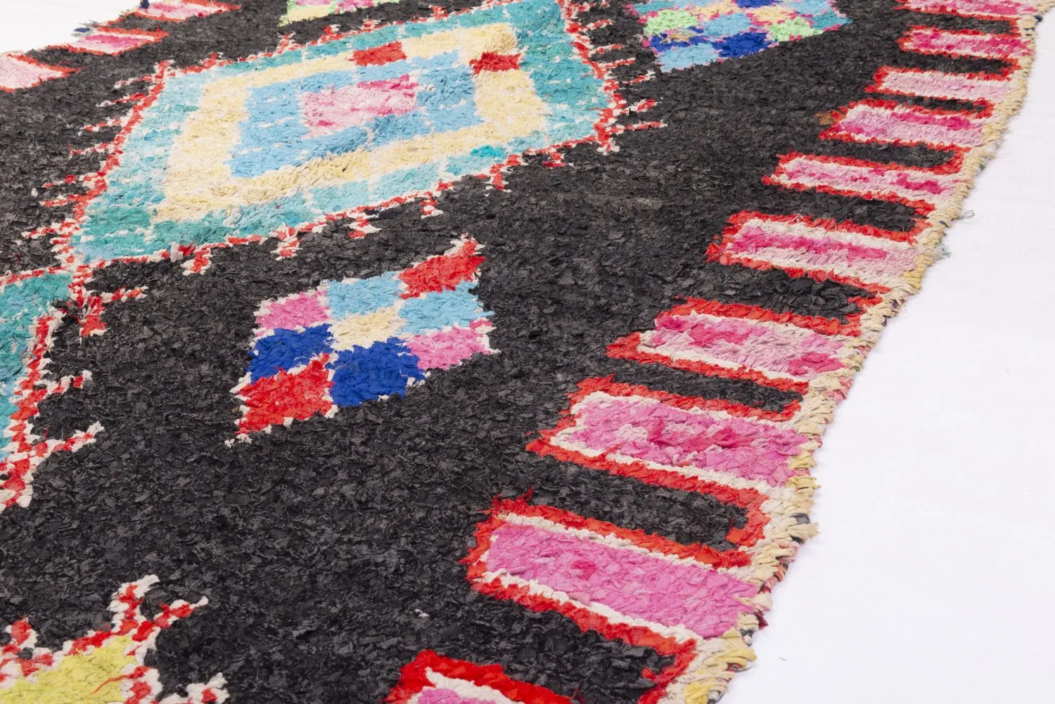 Marokkansk berber tæppe Boucherouite 330 x 150 cm