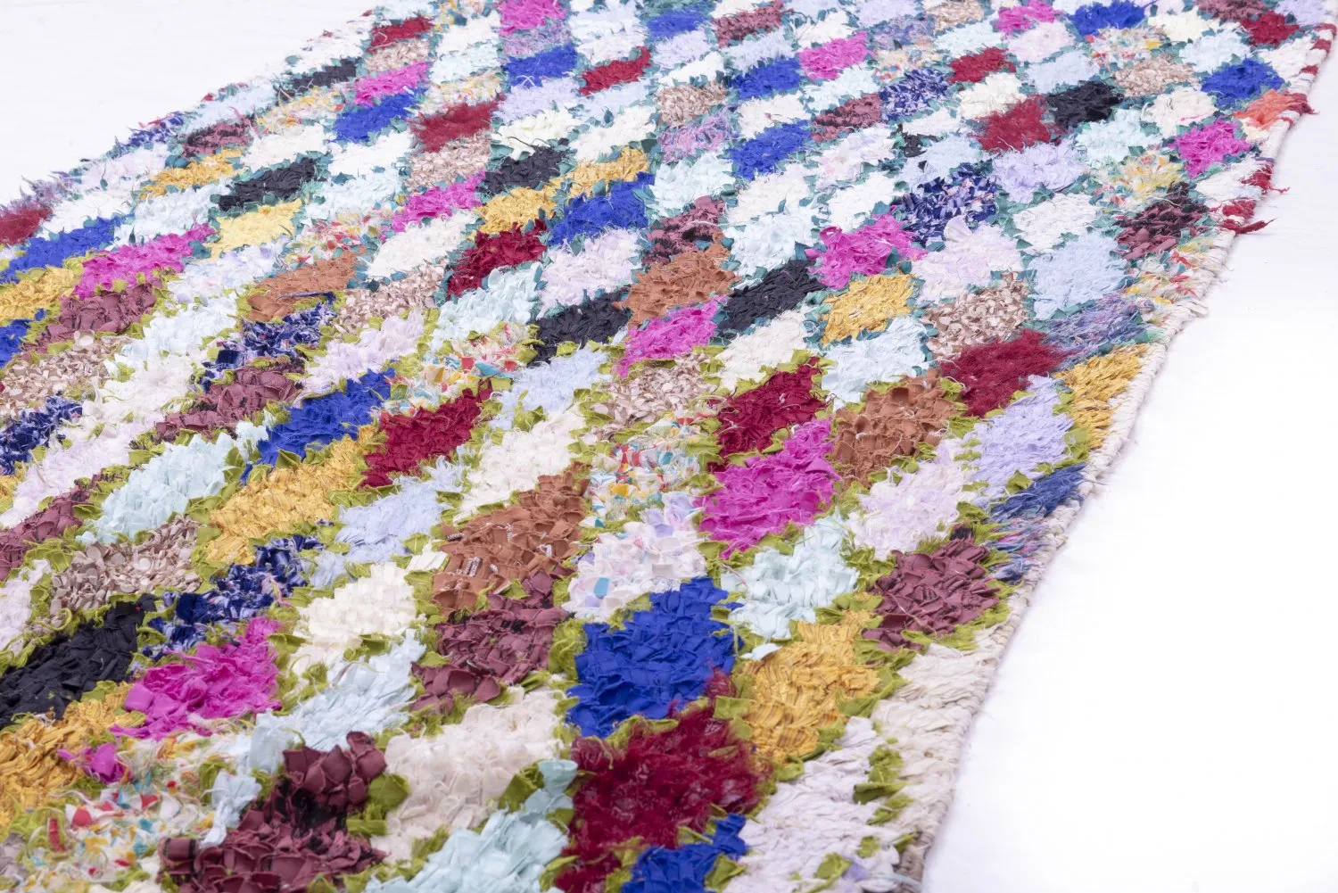 Marokkansk berber tæppe Boucherouite 280 x 105 cm