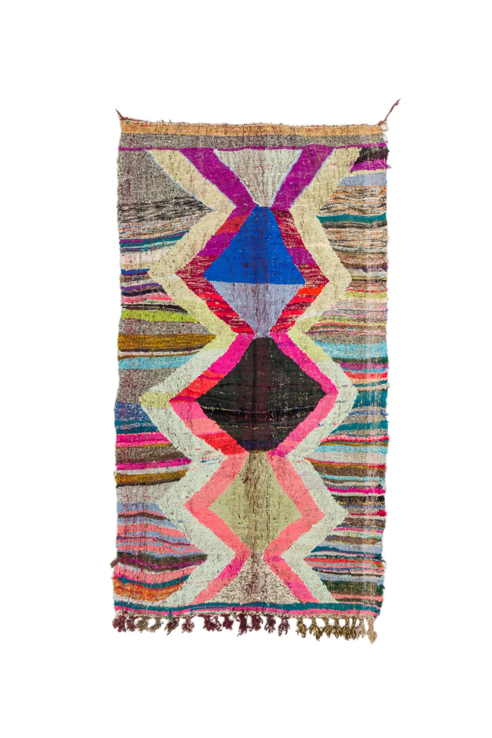 Marokkansk berber tæppe Boucherouite 125 x 225 cm