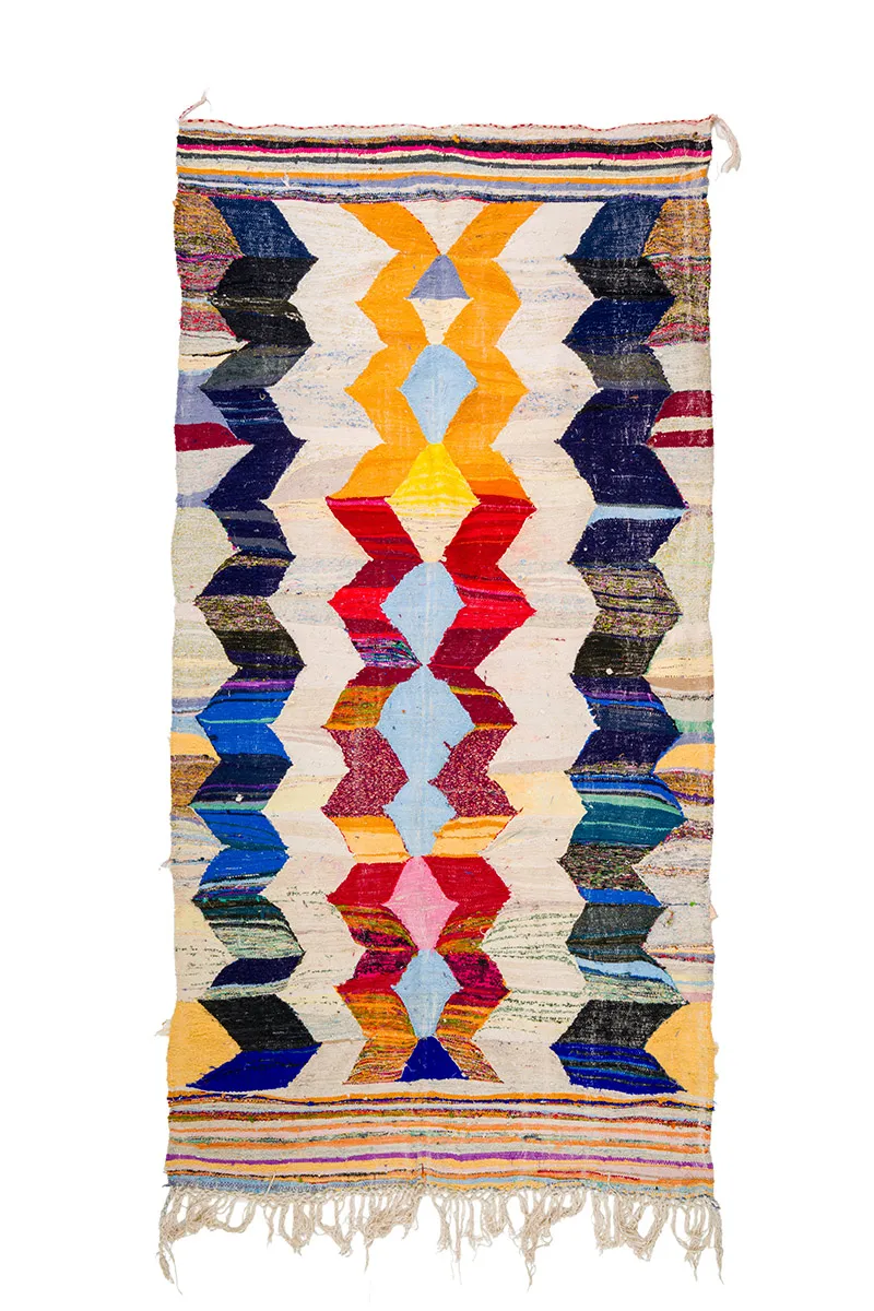 Marokkansk berber tæppe Boucherouite 155 x 325 cm