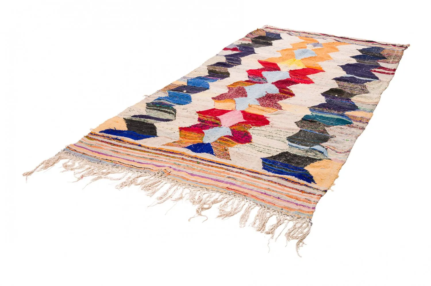 Marokkansk berber tæppe Boucherouite 155 x 325 cm