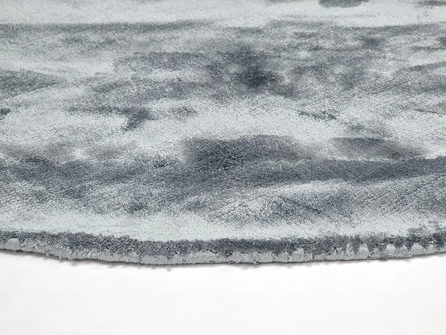 Rundt tæppe - Jodhpur Special Luxury Edition (blå/grå)