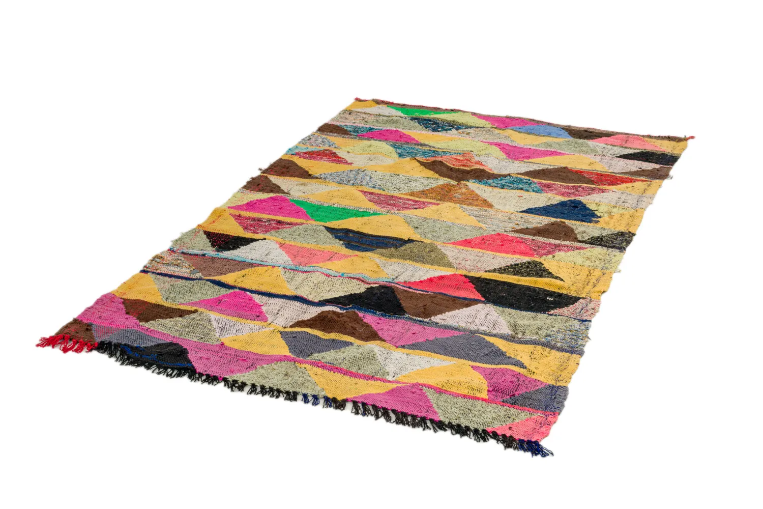 Marokkansk berber tæppe Boucherouite 140 x 230 cm