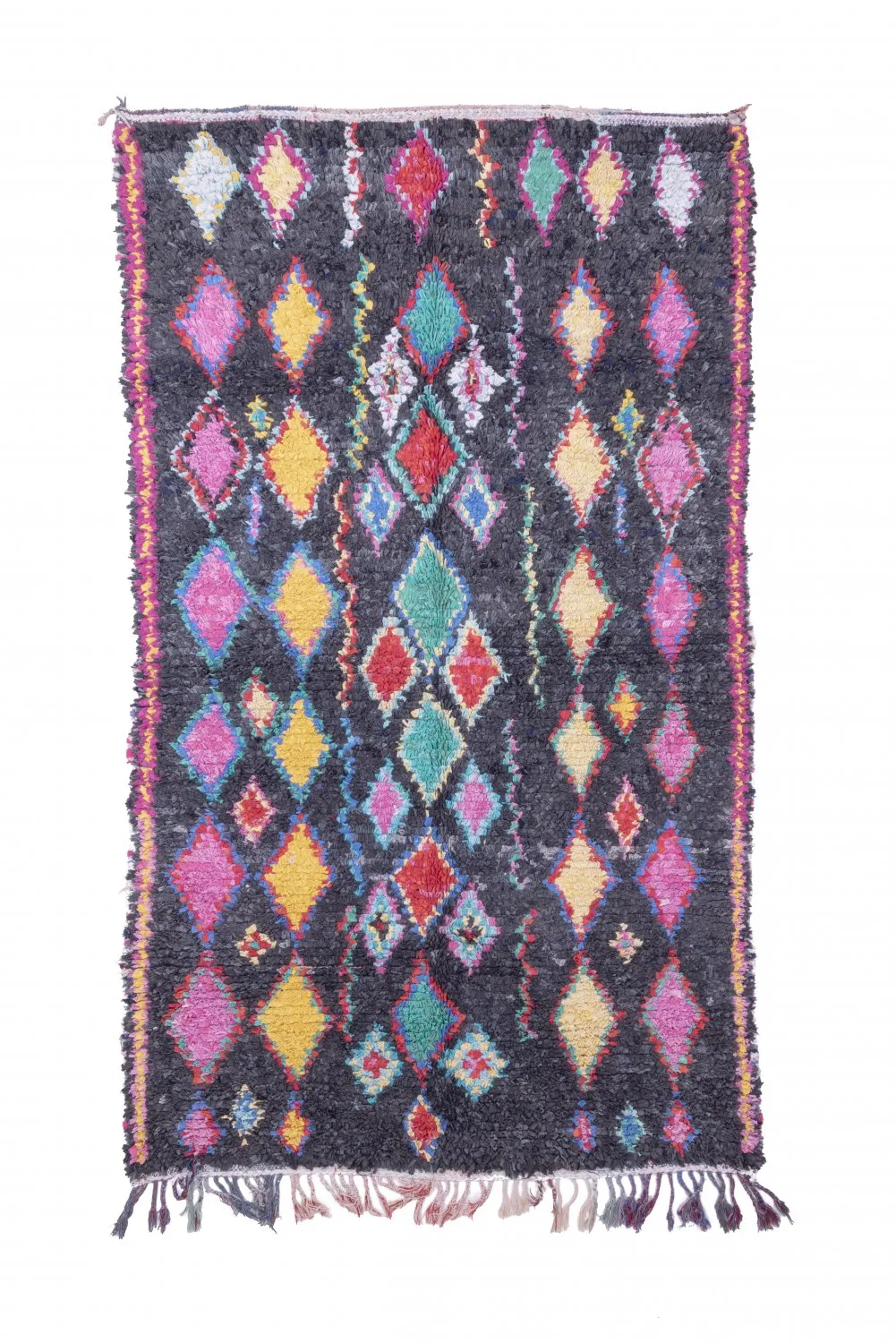 Marokkansk berber tæppe Boucherouite 240 x 135 cm