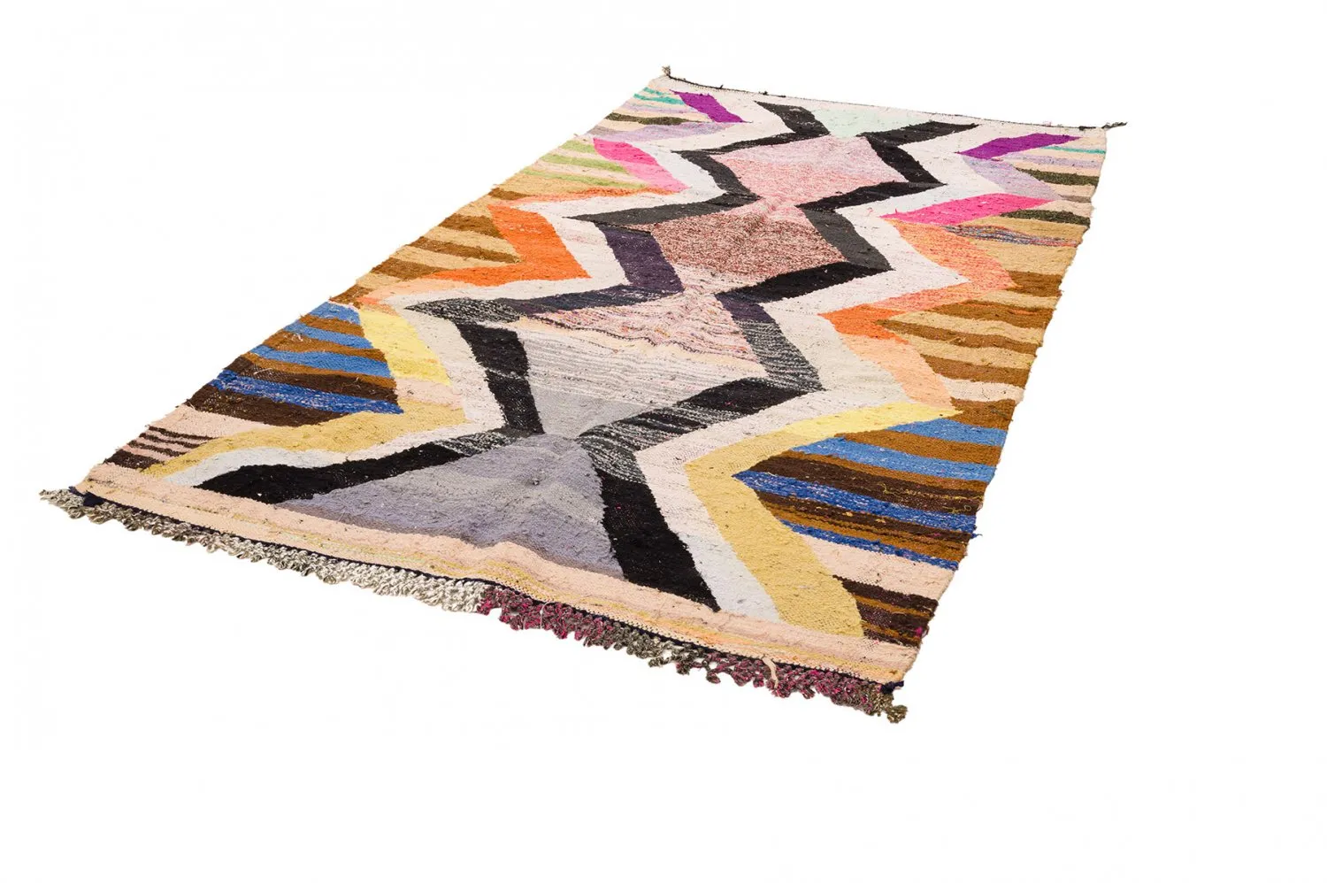 Marokkansk berber tæppe Boucherouite 155 x 275 cm