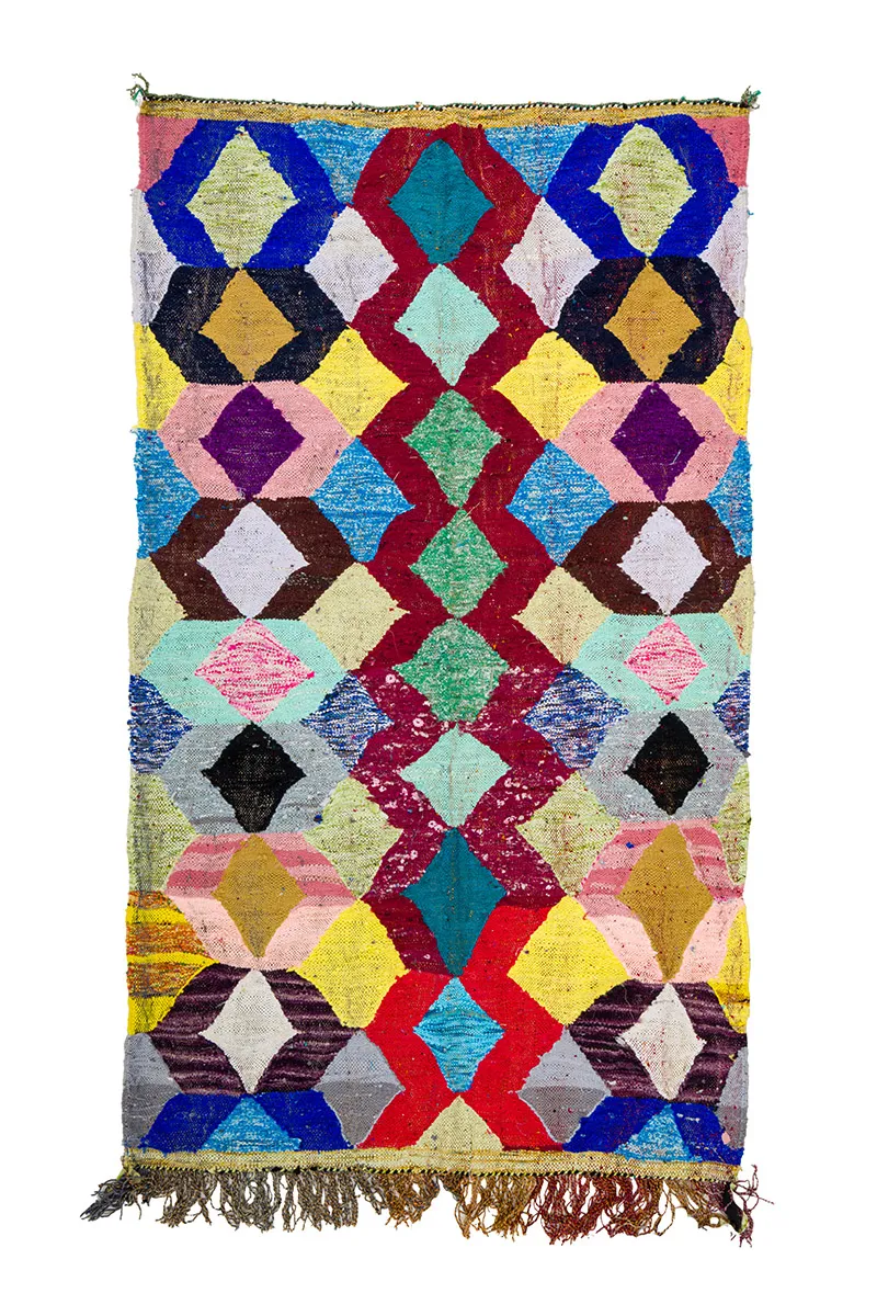 Marokkansk berber tæppe Boucherouite 150 x 255 cm