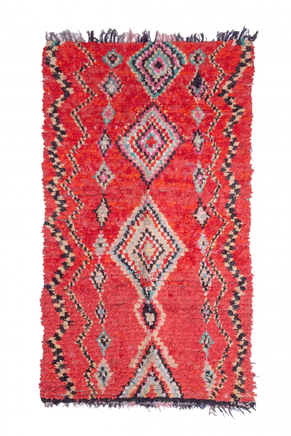 Marokkansk berber tæppe Boucherouite 265 x 150 cm