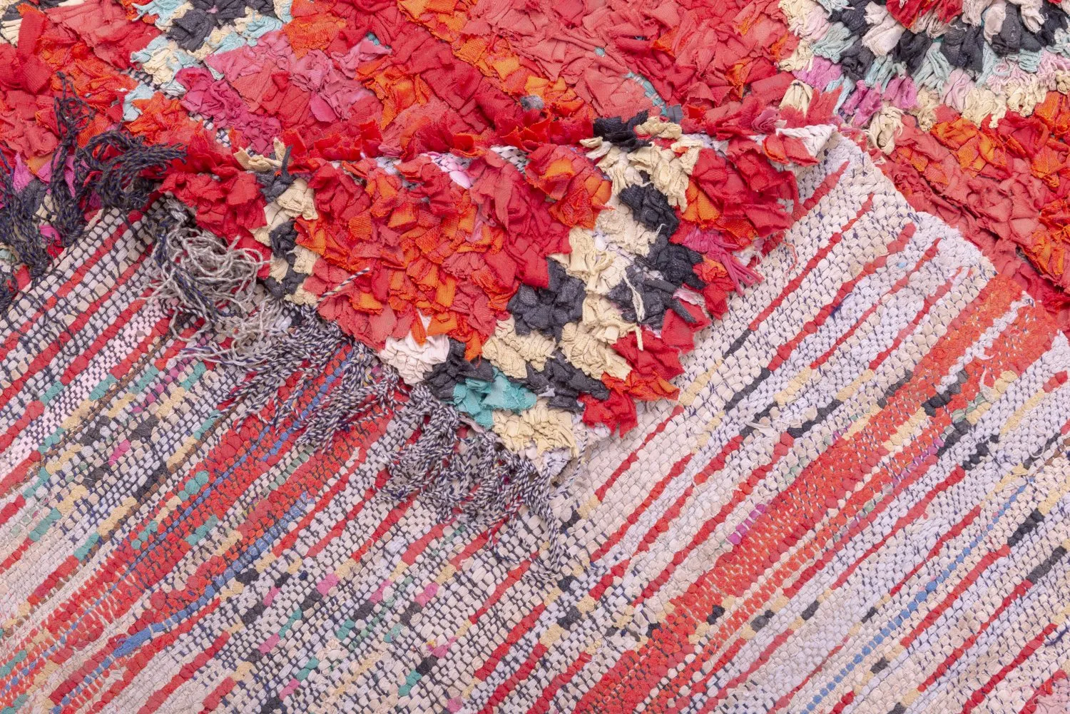 Marokkansk berber tæppe Boucherouite 265 x 150 cm