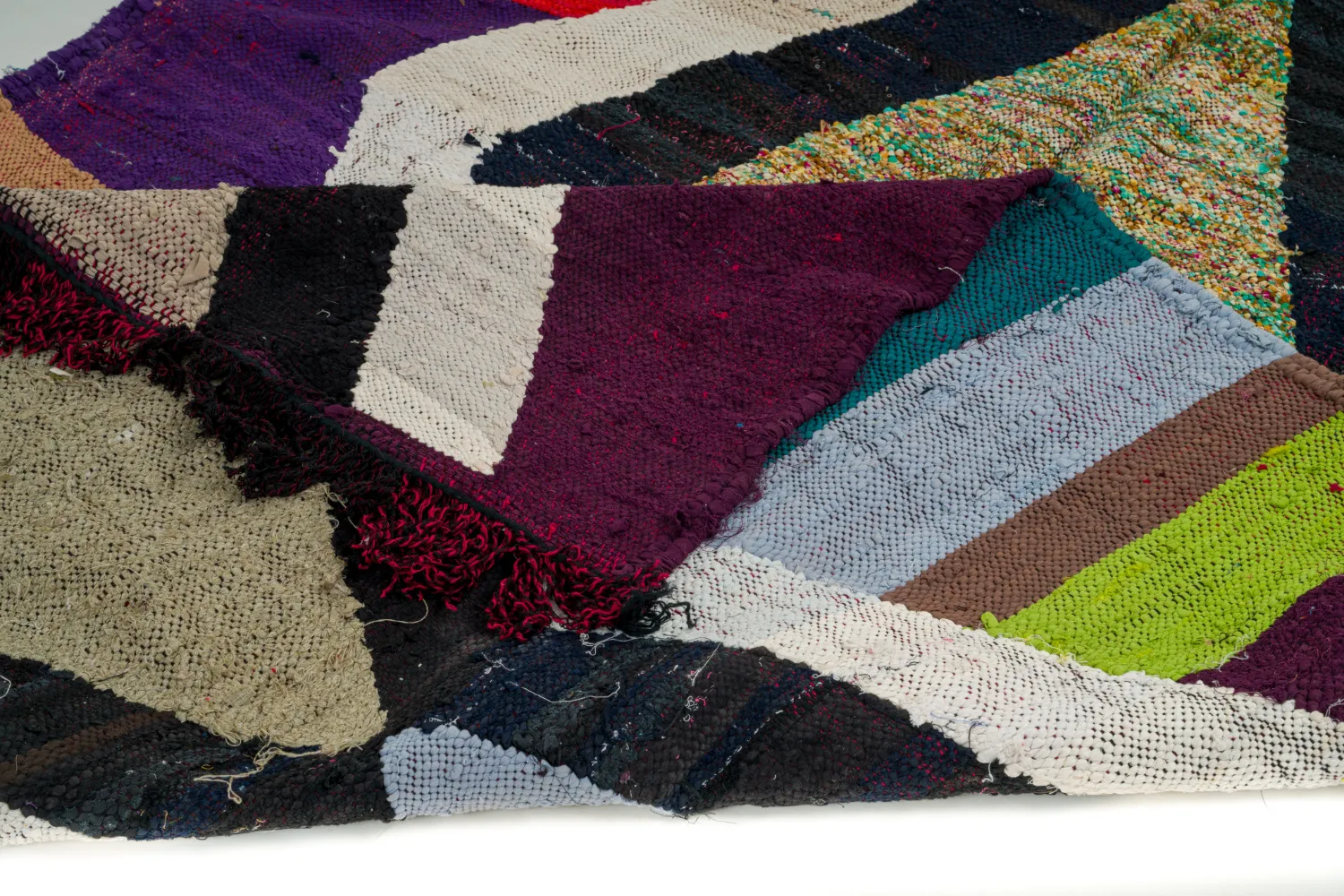 Marokkansk berber tæppe Boucherouite 135 x 255 cm