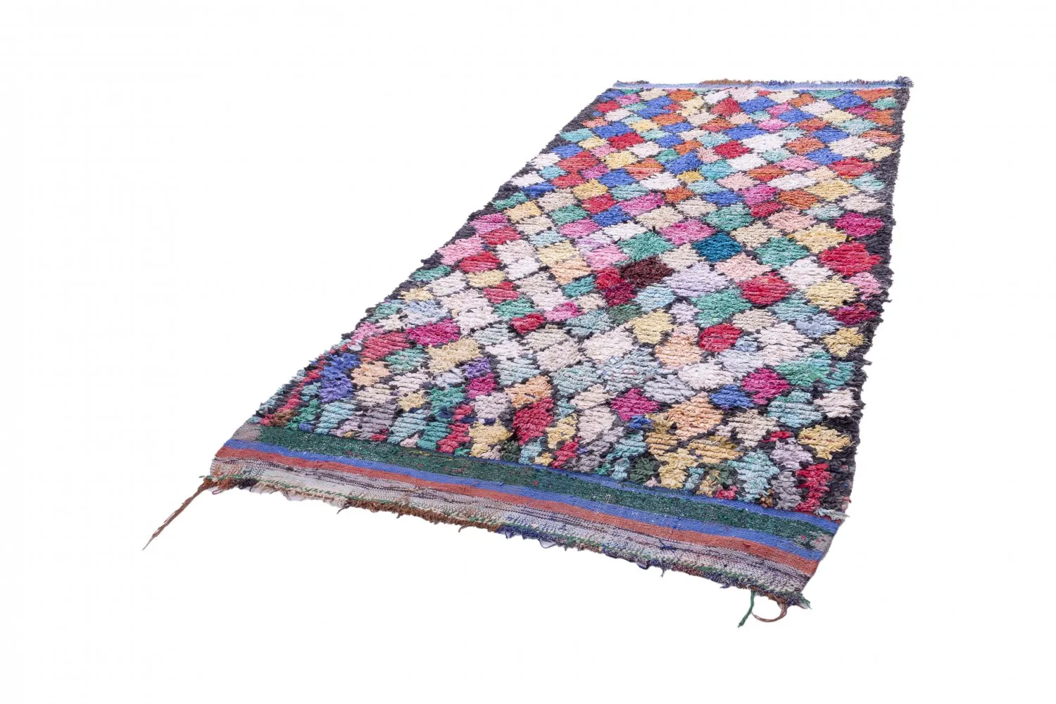 Marokkansk berber tæppe Boucherouite 325 x 160 cm