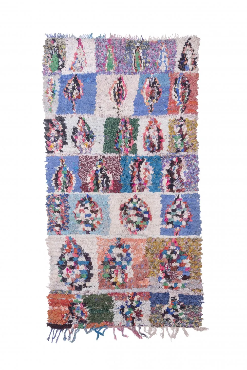 Marokkansk berber tæppe Boucherouite 245 x 130 cm