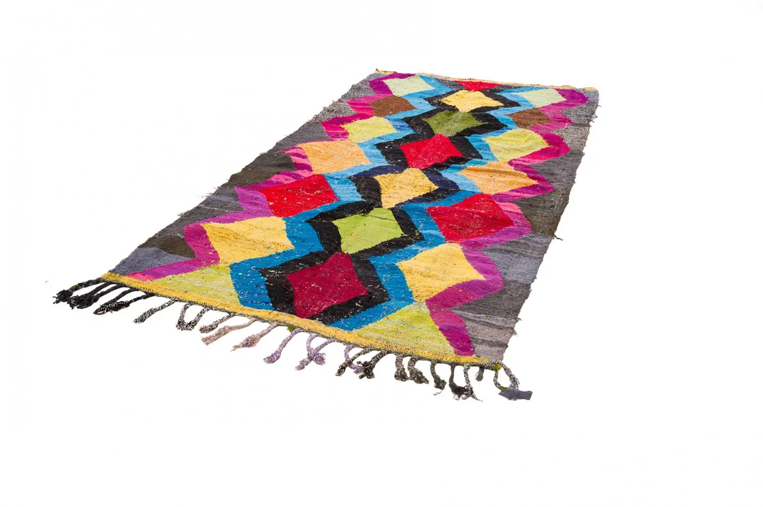 Marokkansk berber tæppe Boucherouite 140 x 275 cm