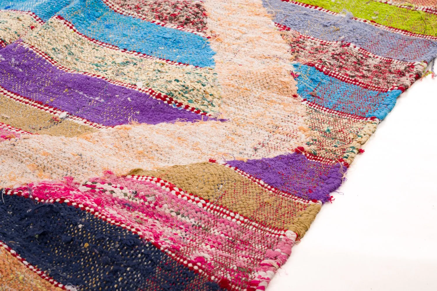 Marokkansk berber tæppe Boucherouite 125 x 265 cm