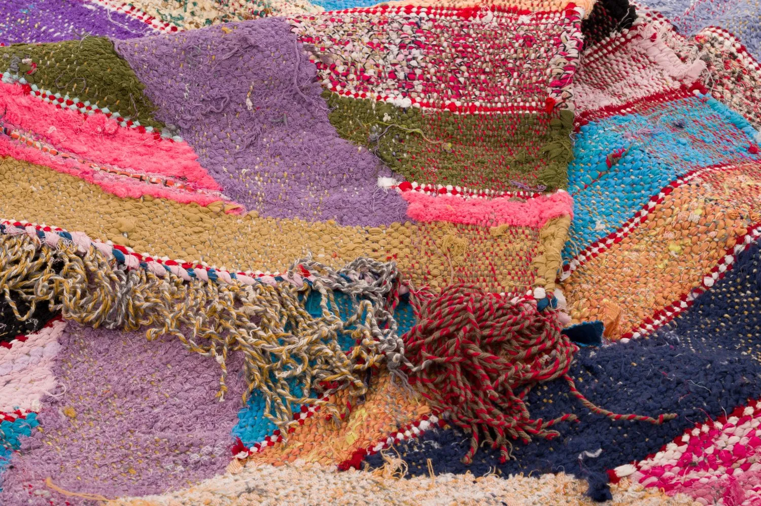 Marokkansk berber tæppe Boucherouite 125 x 265 cm