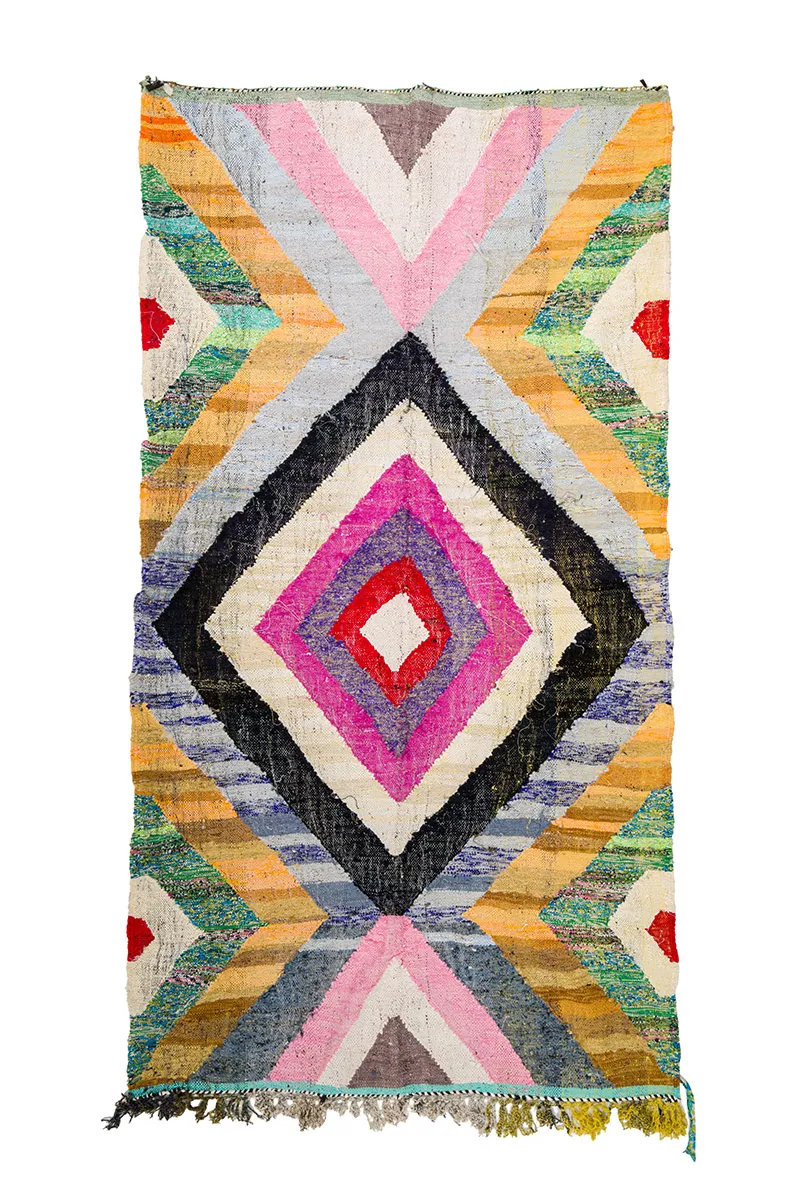 Marokkansk berber tæppe Boucherouite 155 x 285 cm